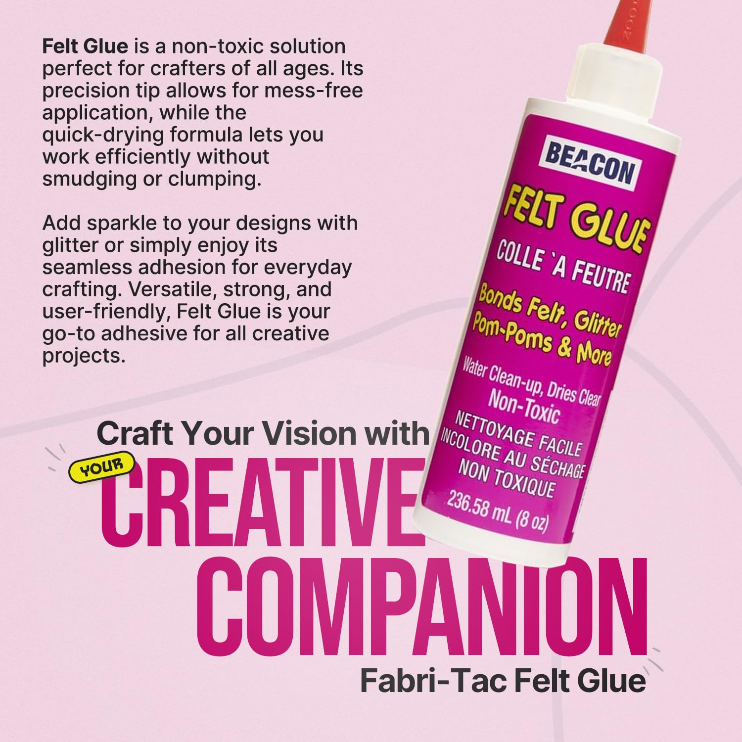 8oz Felt Glue - Strong Adhesive for DIY & Craft Projects