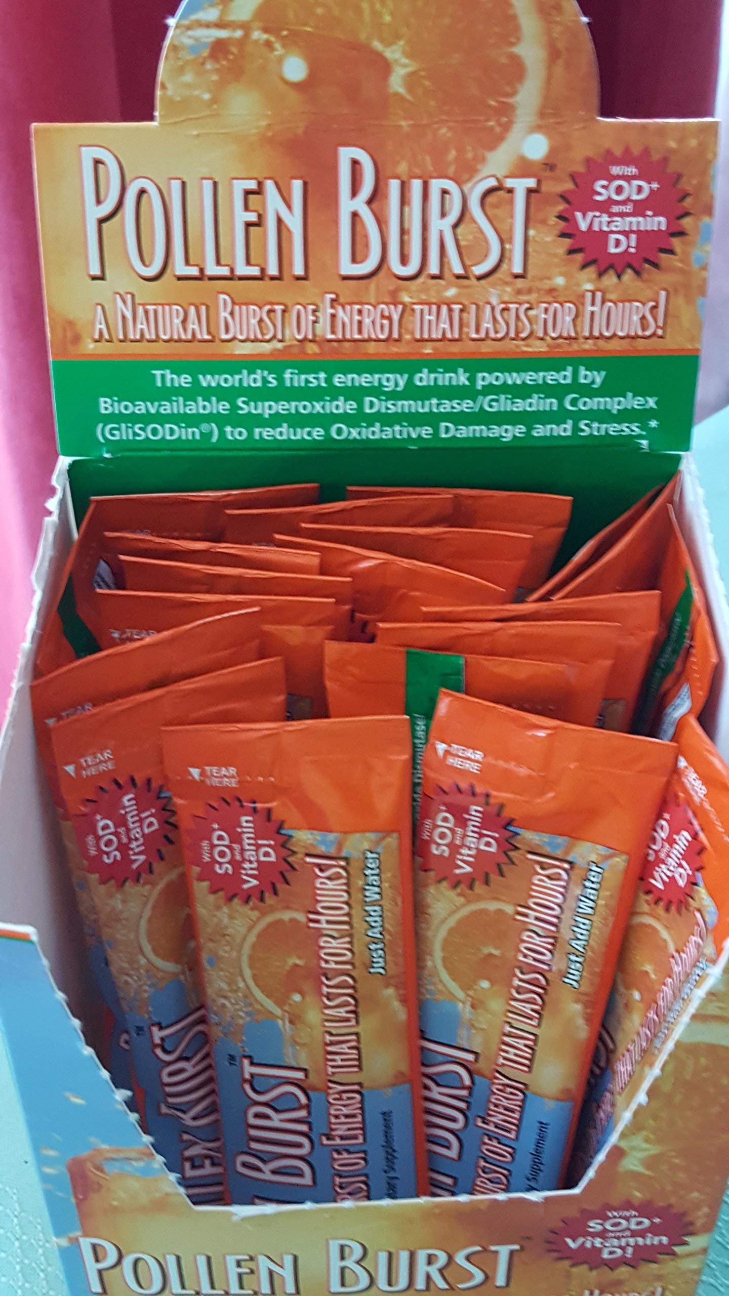 Projoba Pollen Burst Youngevity Energy Drink - 2 Boxes (60 Servings Total) - Natural Energy Booster for Workouts & Focus - Worldwide Shipping