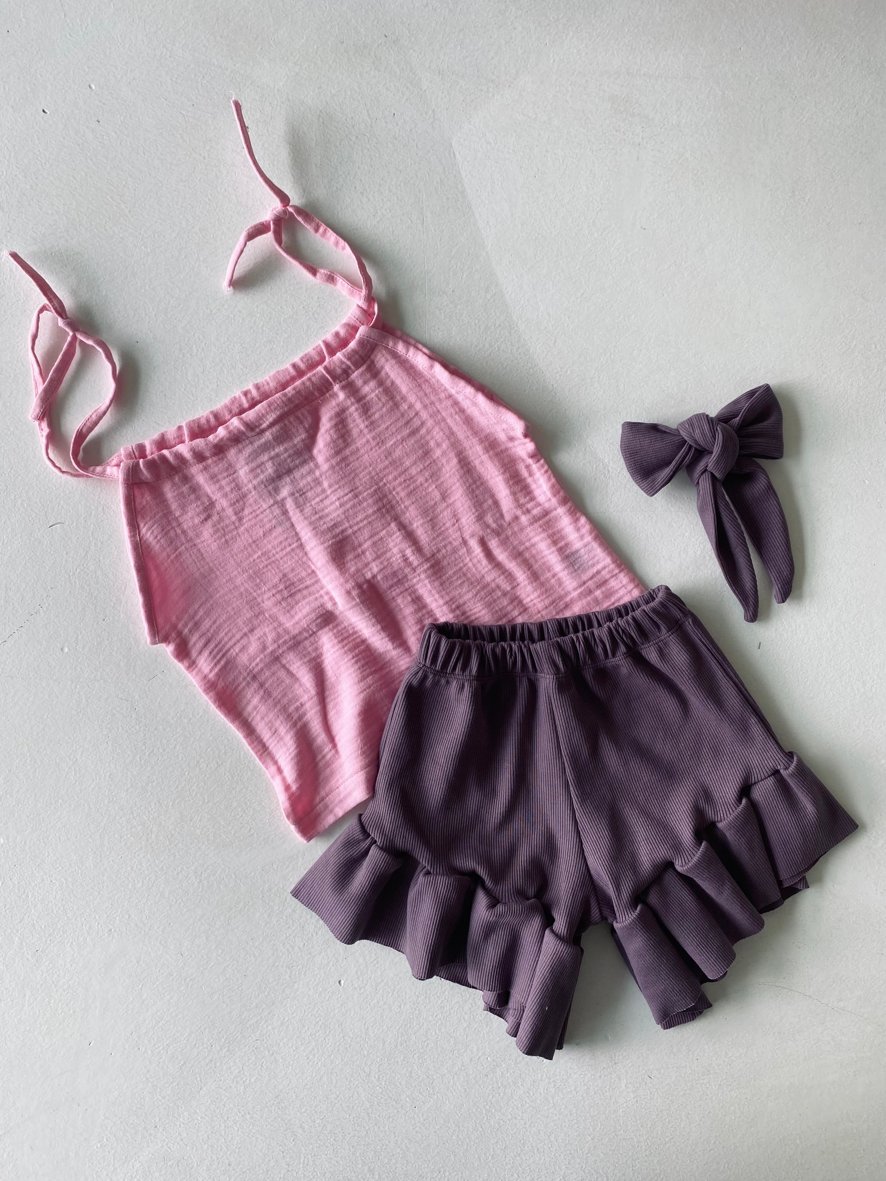 Girls' Blouse, Shorts & Hair Clip Set for Ages 3-9 | Cute Outfit for School, Playdates & Birthday Parties