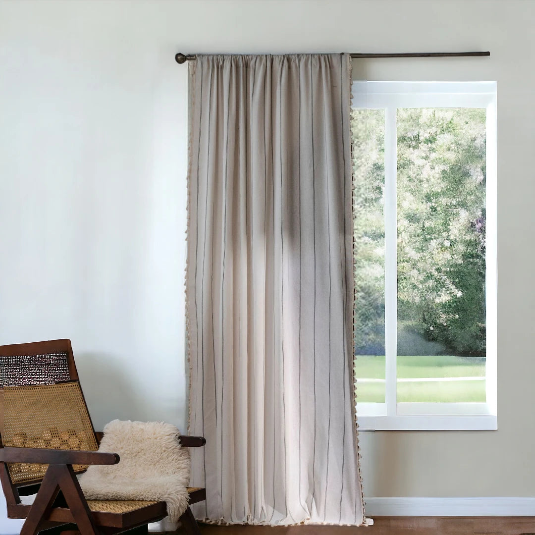 Freya White Semi-Sheer Light Filtering Grommet Top Window Curtains - Custom Size for Living Room, Bedroom & Home Decor