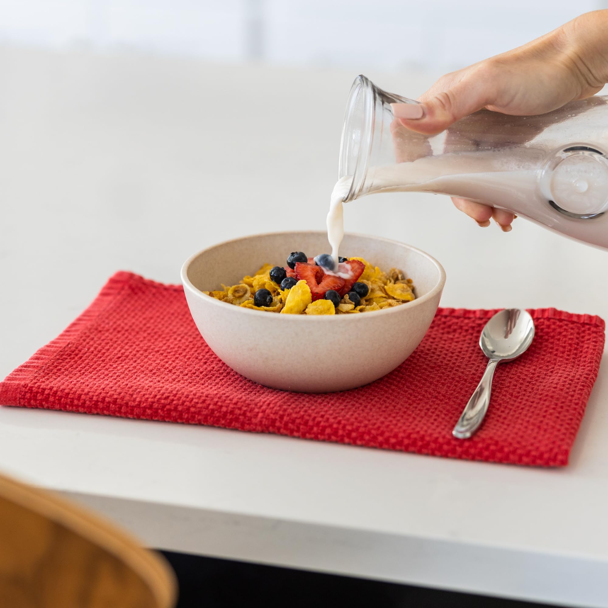 Premium 16-Piece Wheat Straw Dinnerware Set for 4 - Eco-Friendly Plates & Bowls | Microwave Safe, BPA-Free | Perfect for RV, Camping, Picnics & Outdoor Dining | Includes Dinner Plates, Dessert Plates, Pasta & Cereal Bowls | Sahara Collection