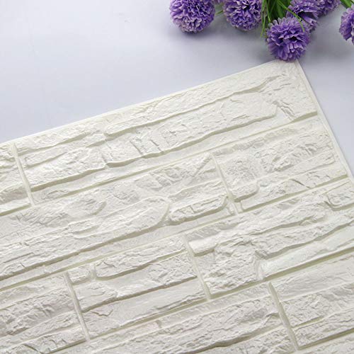 3D Self-Adhesive Wall Panels for Interior Decor - Waterproof Foam Wall Stickers, Stone Texture Wallpaper for Living Room, TV Background & Bathroom - Easy Peel & Stick Home Decoration (Perfect for Modern Homes, Apartments & Office Spaces)