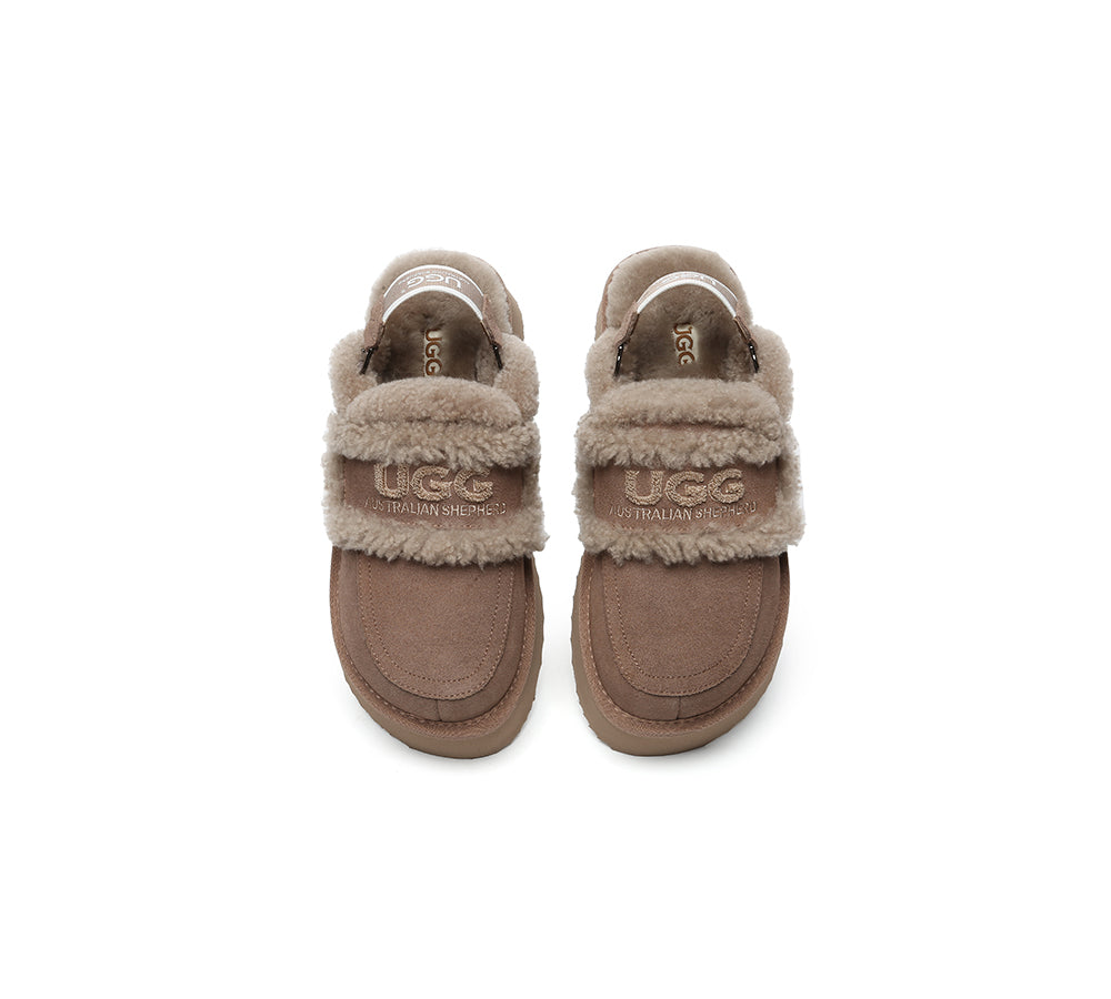 Australian Shepherd® Women's 2-Way Style UGG Slippers with Removable Strap - Slingback Platform Design for Rilee - Perfect for Indoor Comfort & Casual Outings
