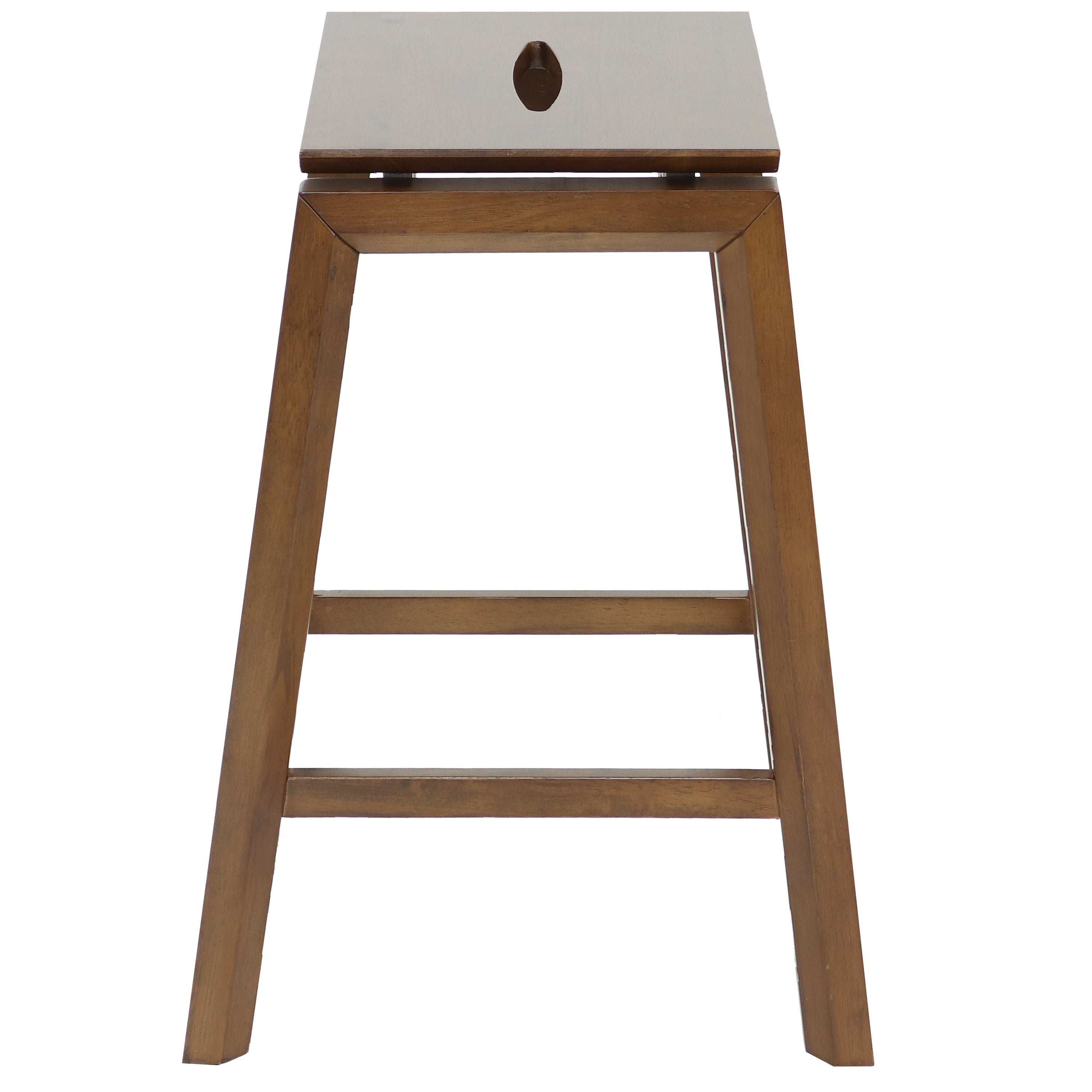 Modern Counter Height Bar Stools Set of 2 - Dark Walnut Finish - Perfect for Kitchen Islands, Breakfast Bars & Home Decor