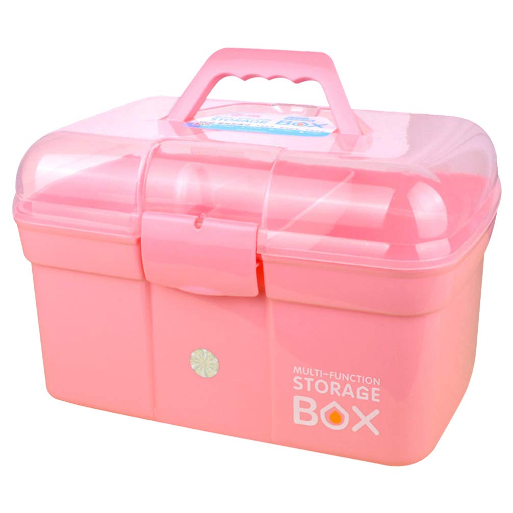 EXCEART Empty First Aid Kit Organizer - Portable Medical Storage Case for Home, Car & Travel - Safe Medication & Jewelry Storage Box for Emergencies & Outdoor Activities