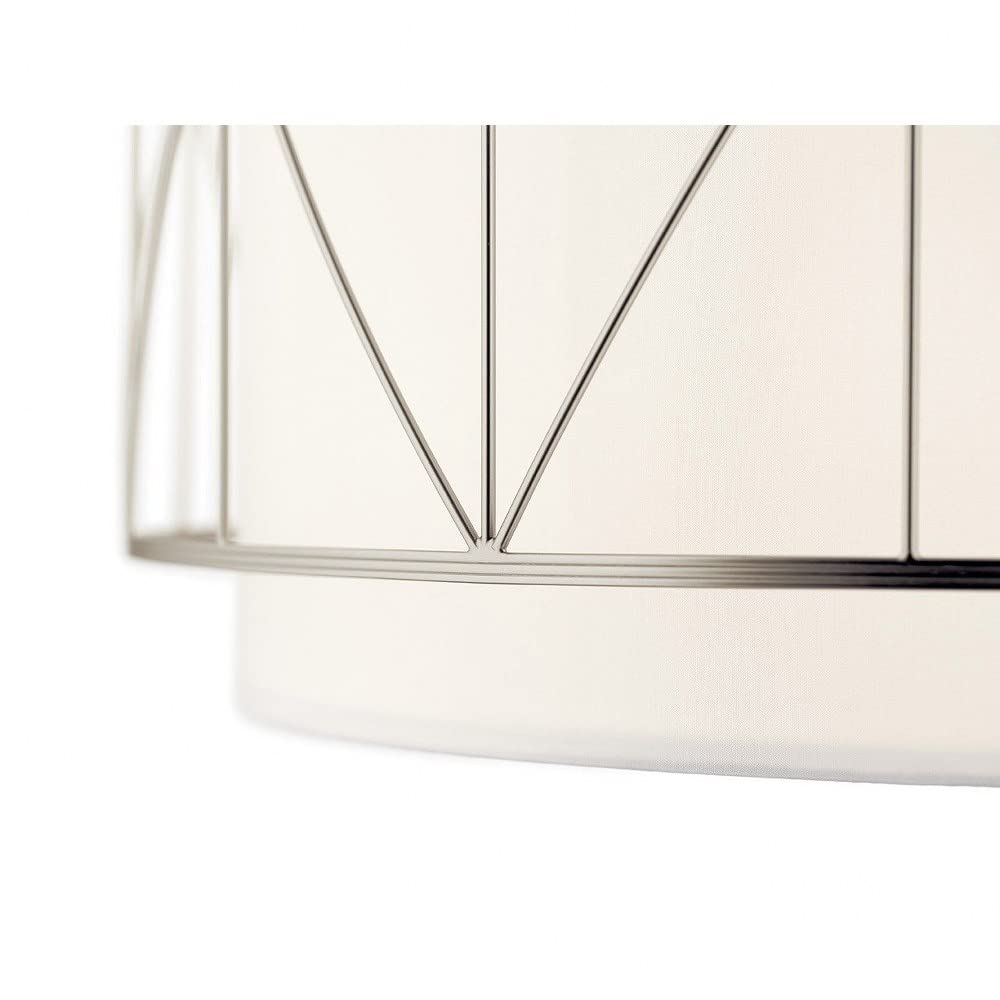 4-Light Modern Geometric Cage Drum Pendant Light Fixture with Satin Etched Glass - Black Chandelier for Dining Room, Kitchen Island & Living Room Lighting