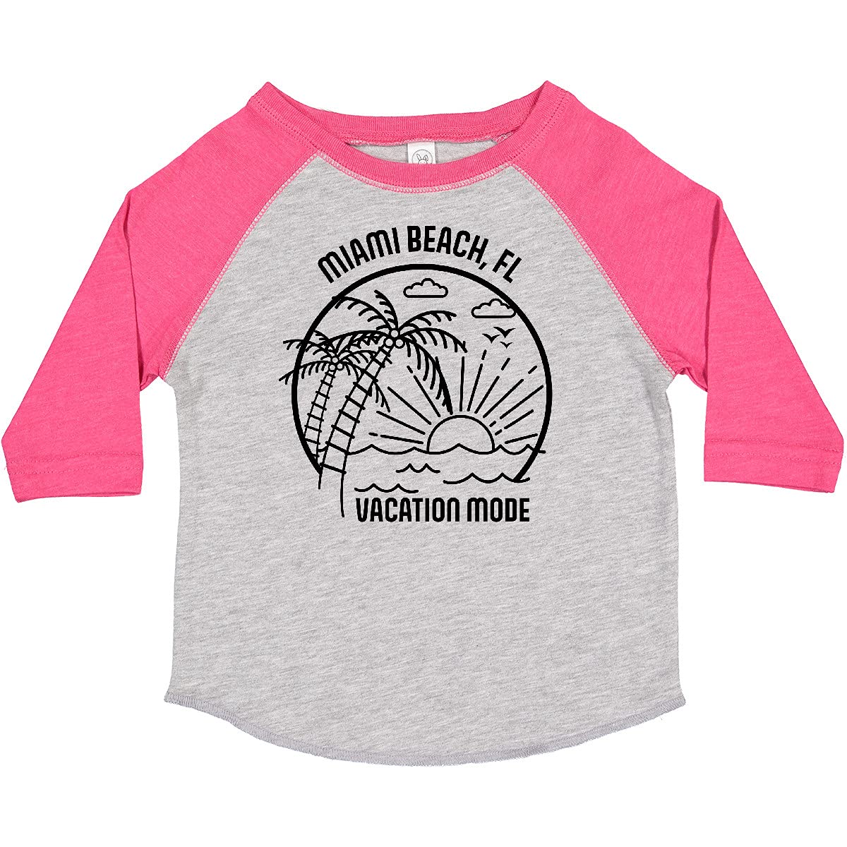 Inktastic Summer Vacation Mode Miami Beach Florida Toddler T-Shirt - Fun Florida Beach Outfit for Toddlers, Perfect for Family Vacations & Summer Adventures