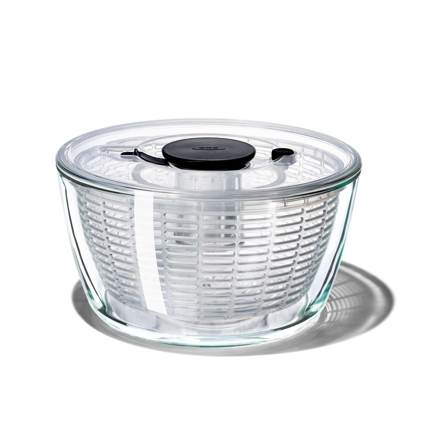 Premium Glass Salad Spinner - Large BPA-Free Kitchen Tool for Washing, Drying Greens & Herbs - Perfect for Fresh Salads, Meal Prep & Healthy Eating