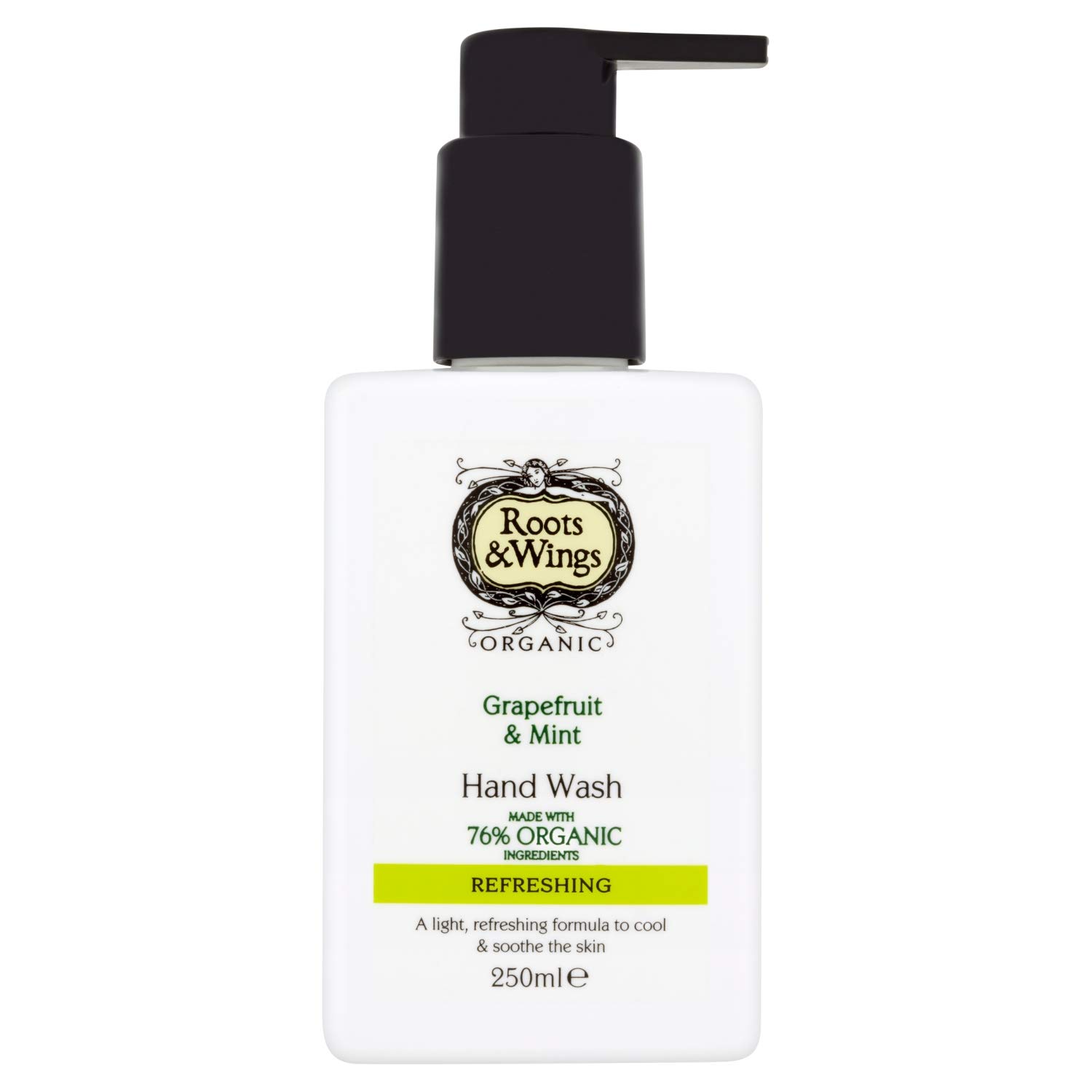 Roots & Wings Refreshing Grapefruit & Mint Hand Wash 250ml | Natural Foaming Hand Soap for Kitchen & Bathroom | Gentle Cleansing with Essential Oils