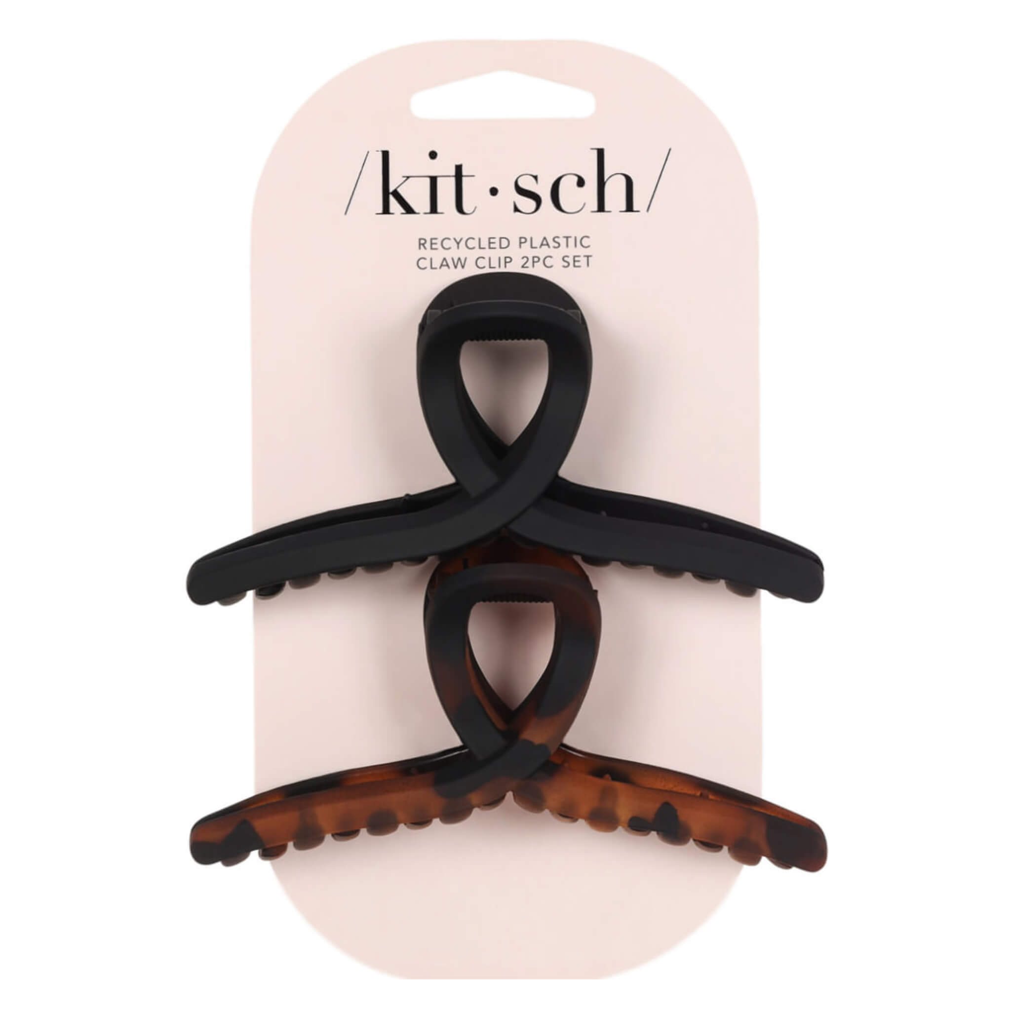 Eco-Friendly Large Loop Claw Clips (2-Pack) - Perfect for Thick Hair, Ponytails & Updos | Sustainable Recycled Plastic Hair Accessories