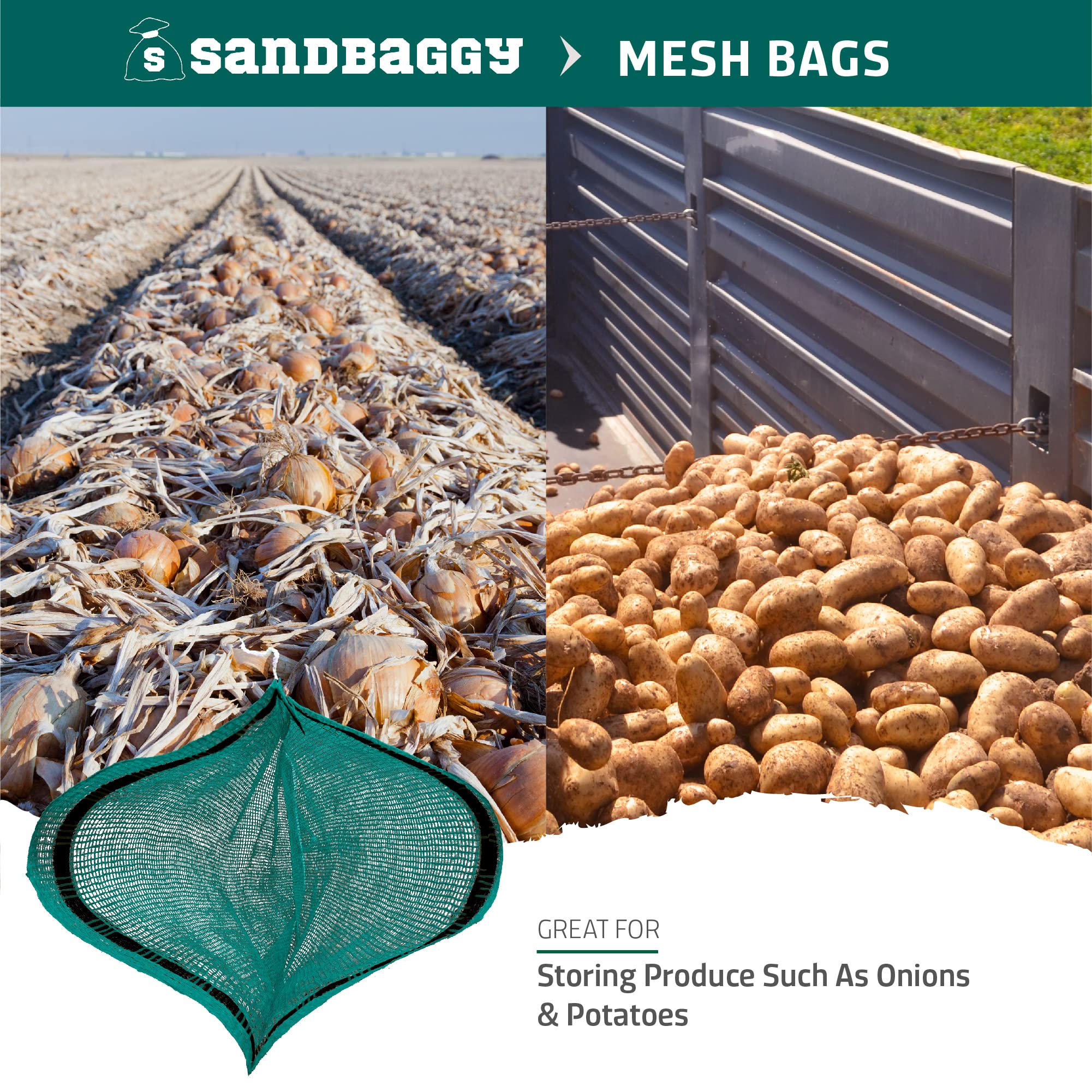 Sandbaggy Mesh Onion & Produce Storage Bags - XXL 24