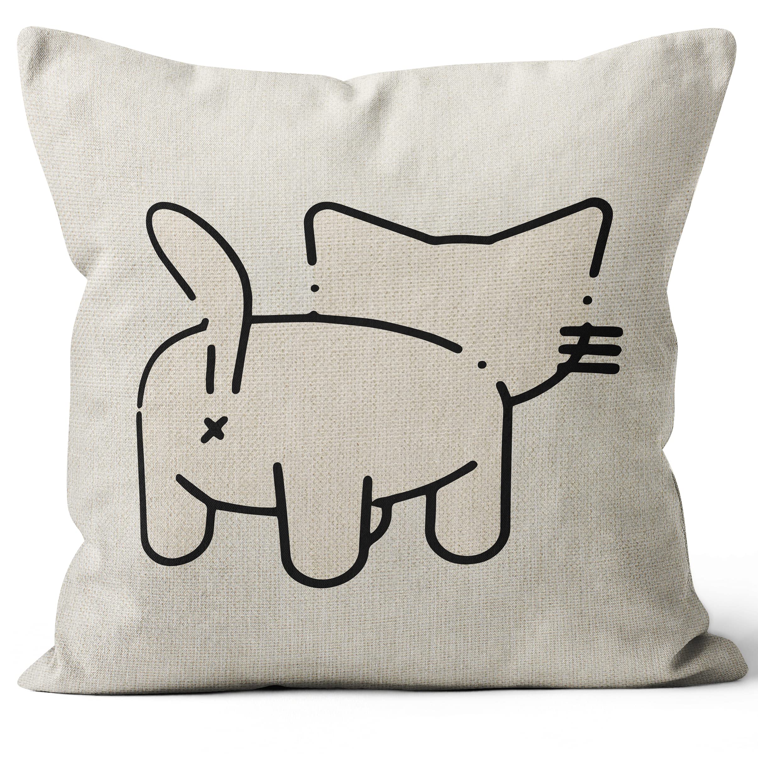 18x18 Cute Cat Pillow Covers - Soft Decorative Cat Themed Throw Pillow Cases for Cat Lovers | Perfect for Home Decor, Living Room Sofa, Bedroom & Gifts for Women Who Love Cats
