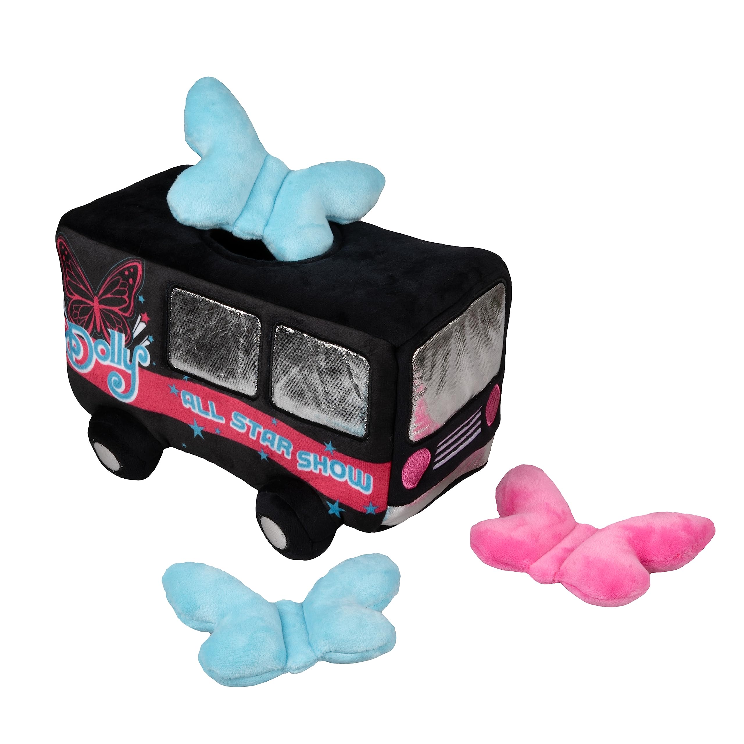 Doggy Parton Plush Dog Toys Collection - Tour Bus Hideaway for Small & Medium Dogs | Soft & Durable Chew Toy for Puppies | Perfect for Travel, Crate Training & Playtime