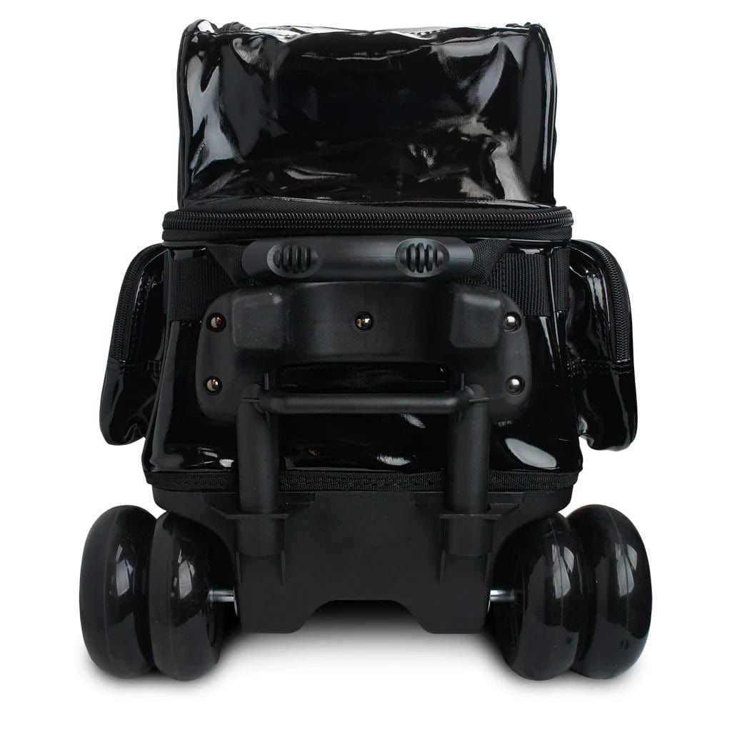 Genesis Dually 3 Ball Roller Bowling Bag - Black/Silver - Perfect for League Play, Tournaments & Practice Sessions