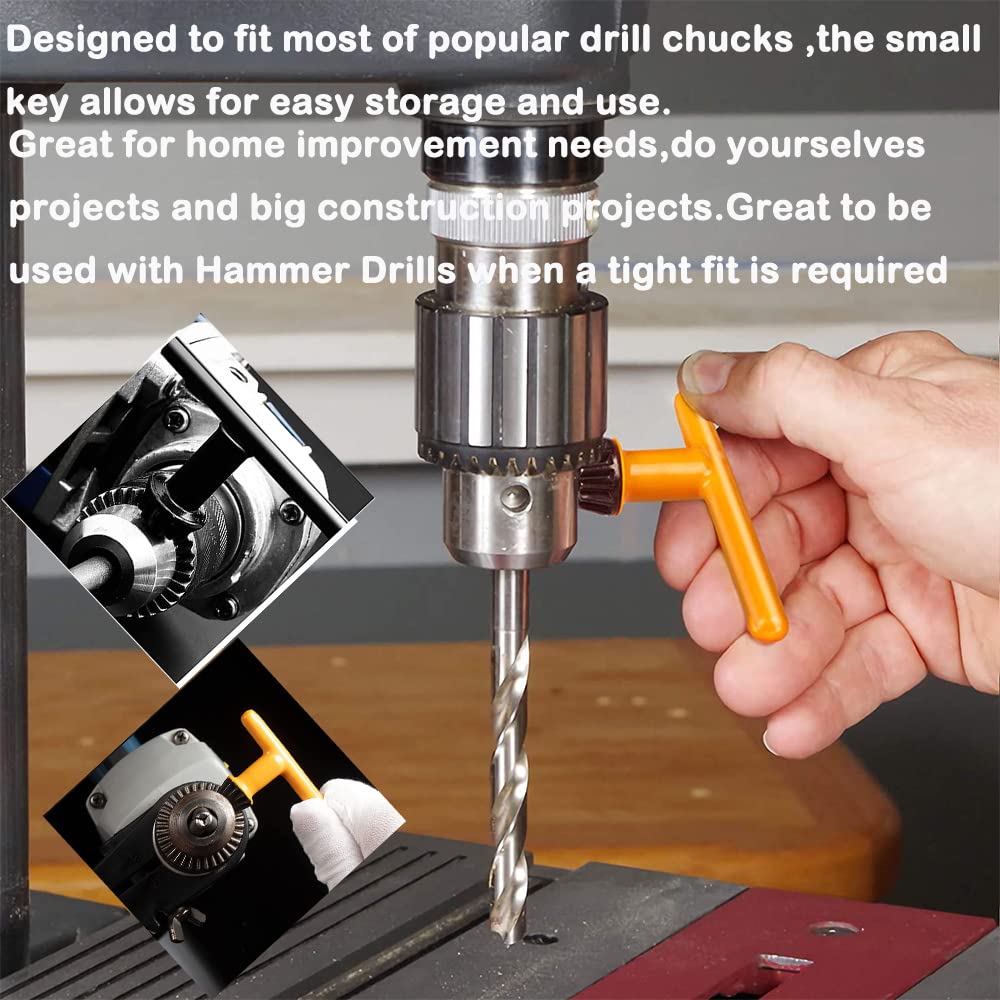 25mm Gear Diameter Replacement Drill Chuck Key - 11 Teeth 9mm Pilot Drill Chuck Wrench for 5-20mm Drill Chucks - Black (1 Piece) - Perfect for Power Tools & DIY Home Improvement Projects