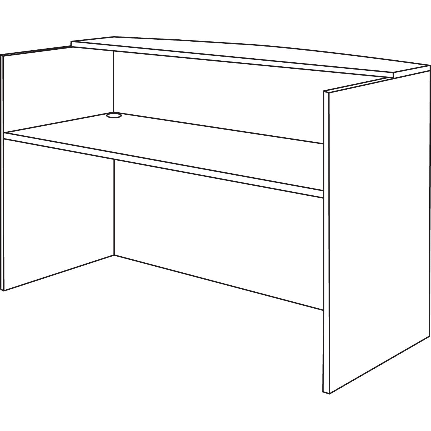 Alera Valencia Series Reception Desk with Transaction Counter - 71
