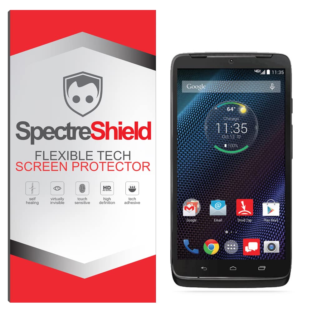 **Spectre Shield Screen Protector for Motorola Droid Turbo - Case Friendly, Flexible Full Coverage Clear TPU Film - Anti-Scratch & Bubble-Free Protection - Perfect for Work, Travel & Daily Use**