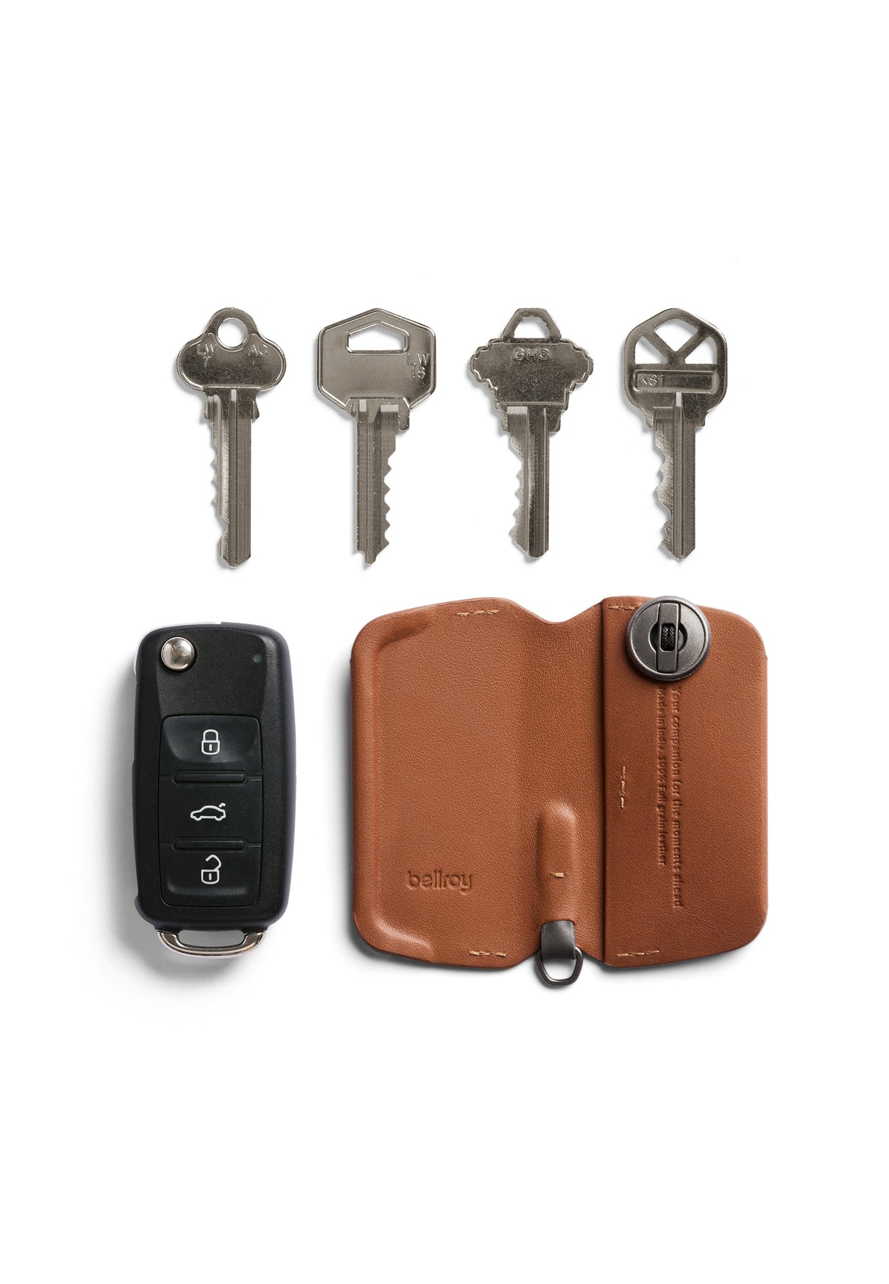 Bellroy Key Cover Third Edition - Premium Leather Key Holder for Keys & Keychains - Perfect for Home, Office & Travel Organization