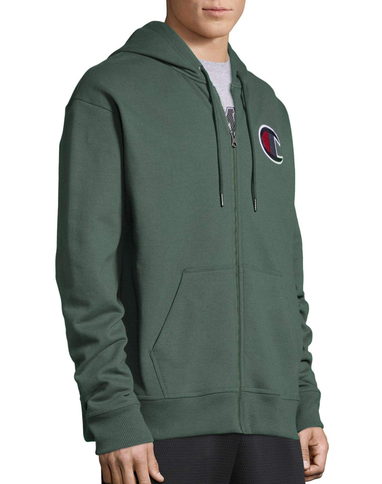 Champion Men's Powerblend Fleece Full Zip Hoodie - Soft & Warm Pullover Jacket for Casual Wear, Gym & Outdoor Activities | Sizes S-XXL