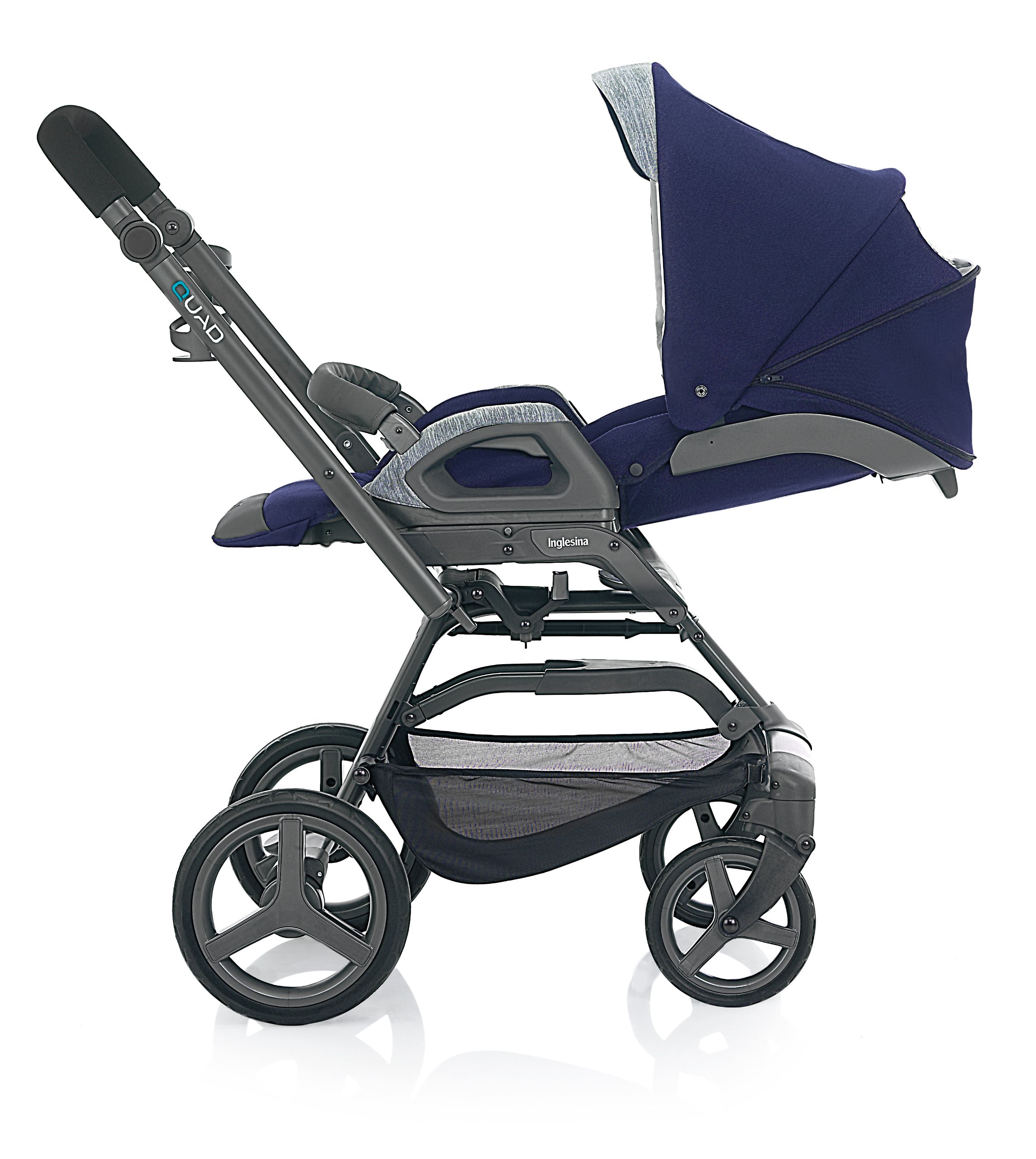 Inglesina Quad Stroller Vulcano - Lightweight 4-Wheel Baby Stroller with Adjustable Canopy & Storage Basket | Perfect for Travel, Shopping & Daily Walks