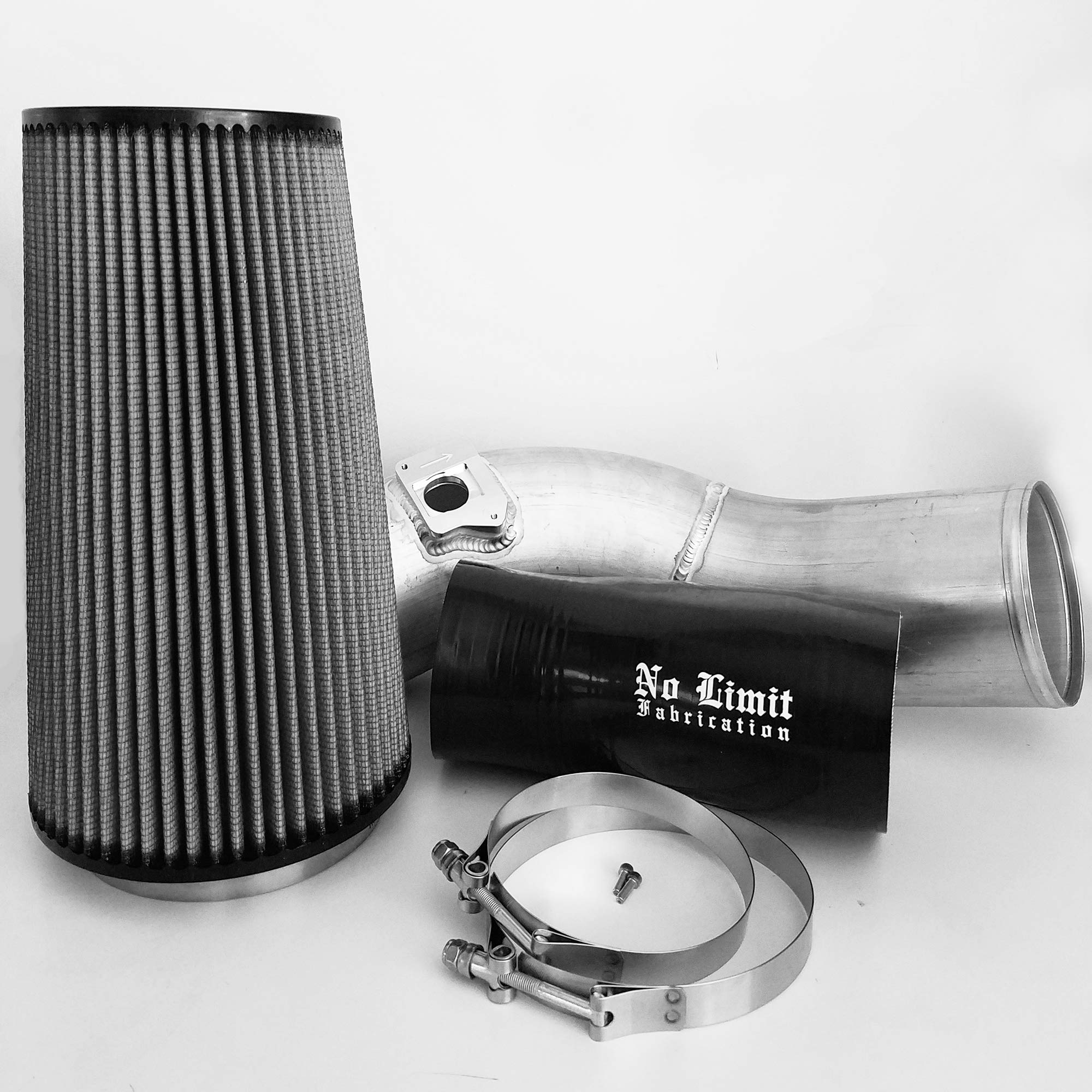 6.0L Cold Air Intake Kit for 2003-2007 Ford Super Duty Power Stroke - High Performance Raw Dry Air Filter by No Limit Fabrication | Improved Engine Power & Fuel Efficiency for Off-Road & Towing