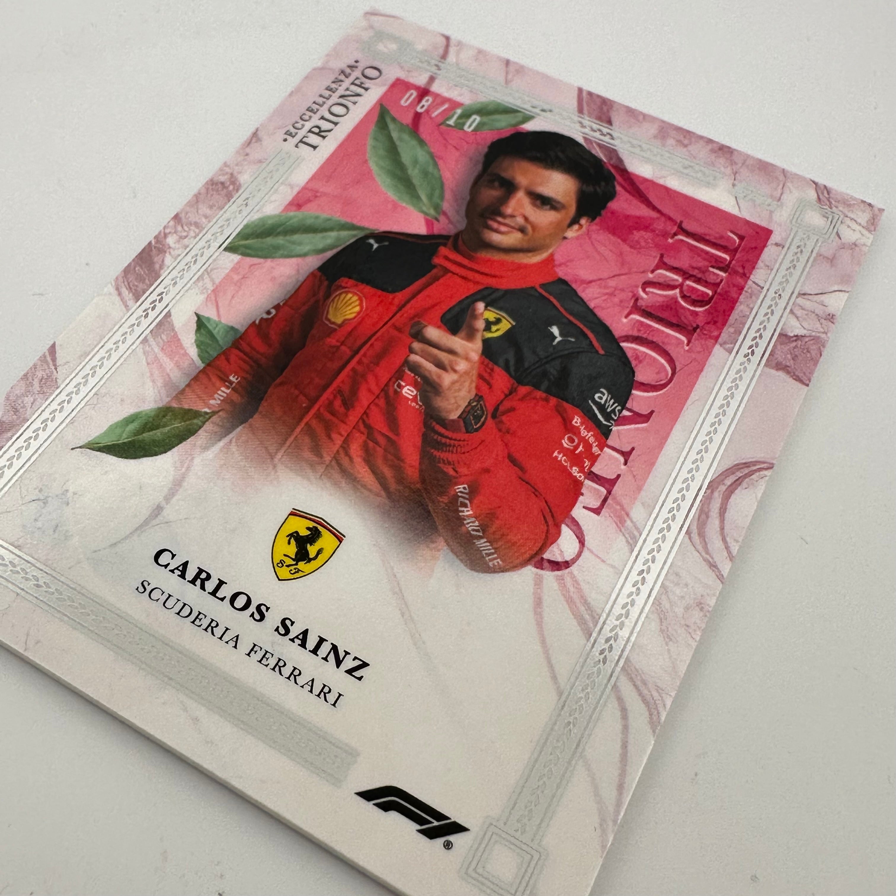Carlos Sainz 2023 Eccellenza Trionfo 8/10 Red - Premium Collectible F1 Racing Memorabilia for Fans & Display
