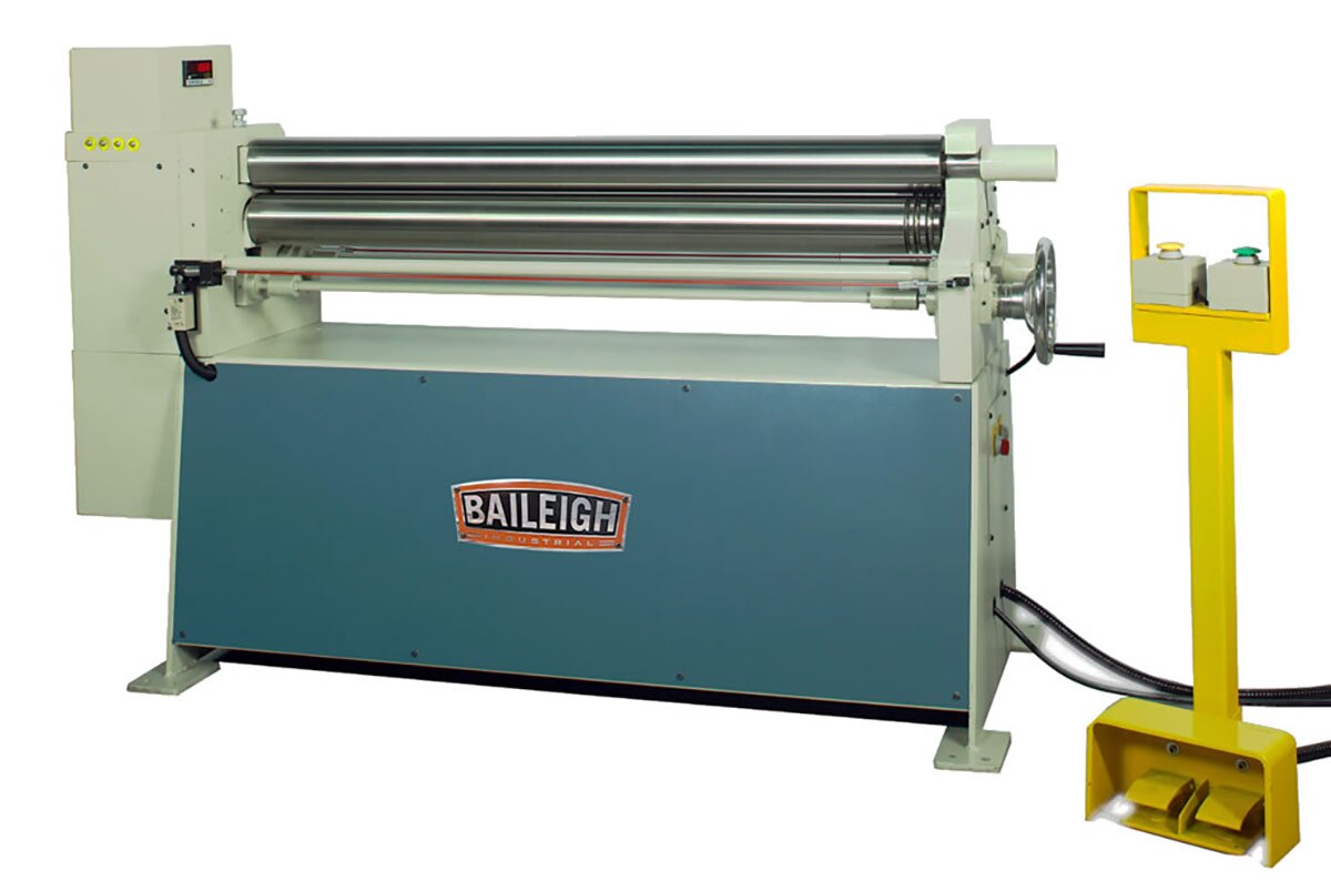 Baileigh Industrial BA9 1006521 Plate Roll PR 413 - Heavy Duty Metal Bending Machine for Sheet Metal Fabrication | Perfect for Workshops, Construction Sites & Metalworking Projects