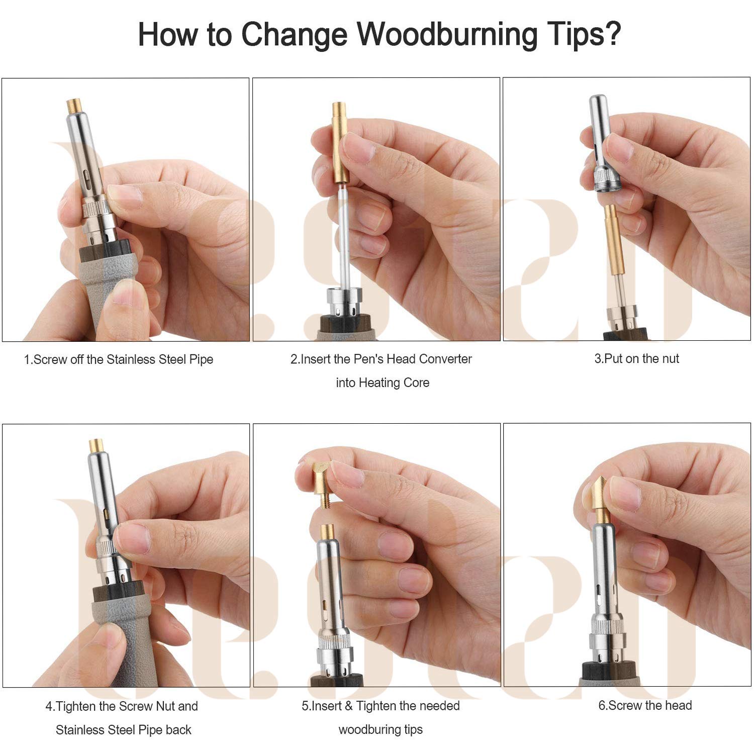 BESTZO Upgraded LCD Wood Burning Kit with Soldering Iron - Professional Pyrography Tool Set with Wood Burning Pen, Embossing & Carving Tips, Manual & Carrying Case (Grey) - Perfect for DIY Wood Crafts, Leather Branding, and Creative Art Projects