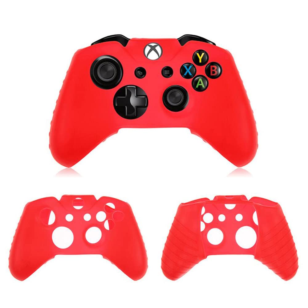 Premium Soft Silicone Skin Case Cover for Microsoft Xbox One Controller - Shockproof & Anti-Slip Protection (Red) - Perfect for Gaming, Travel & Home Entertainment
