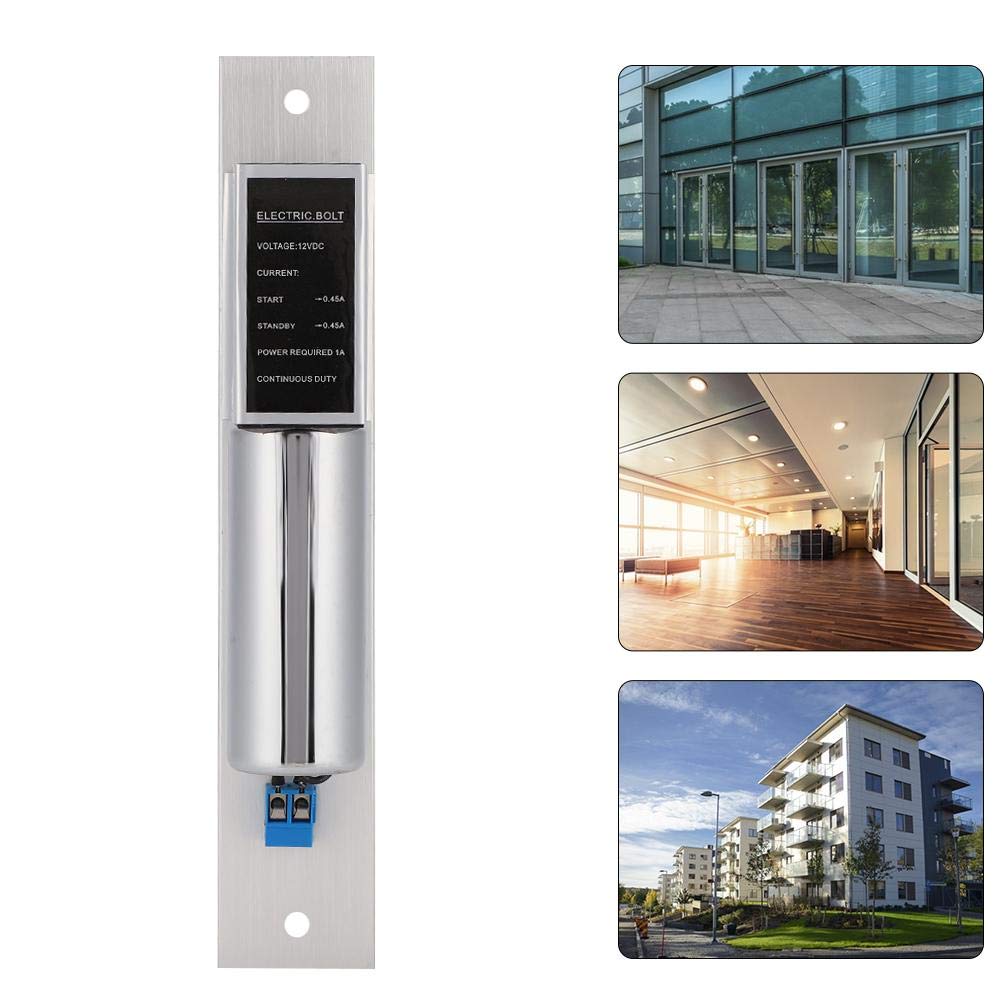 12V Electric Bolt Lock - 2-Wire Security Door Lock for Glass, Wood & Metal Doors | Access Control System | Ideal for Homes, Offices & Commercial Buildings