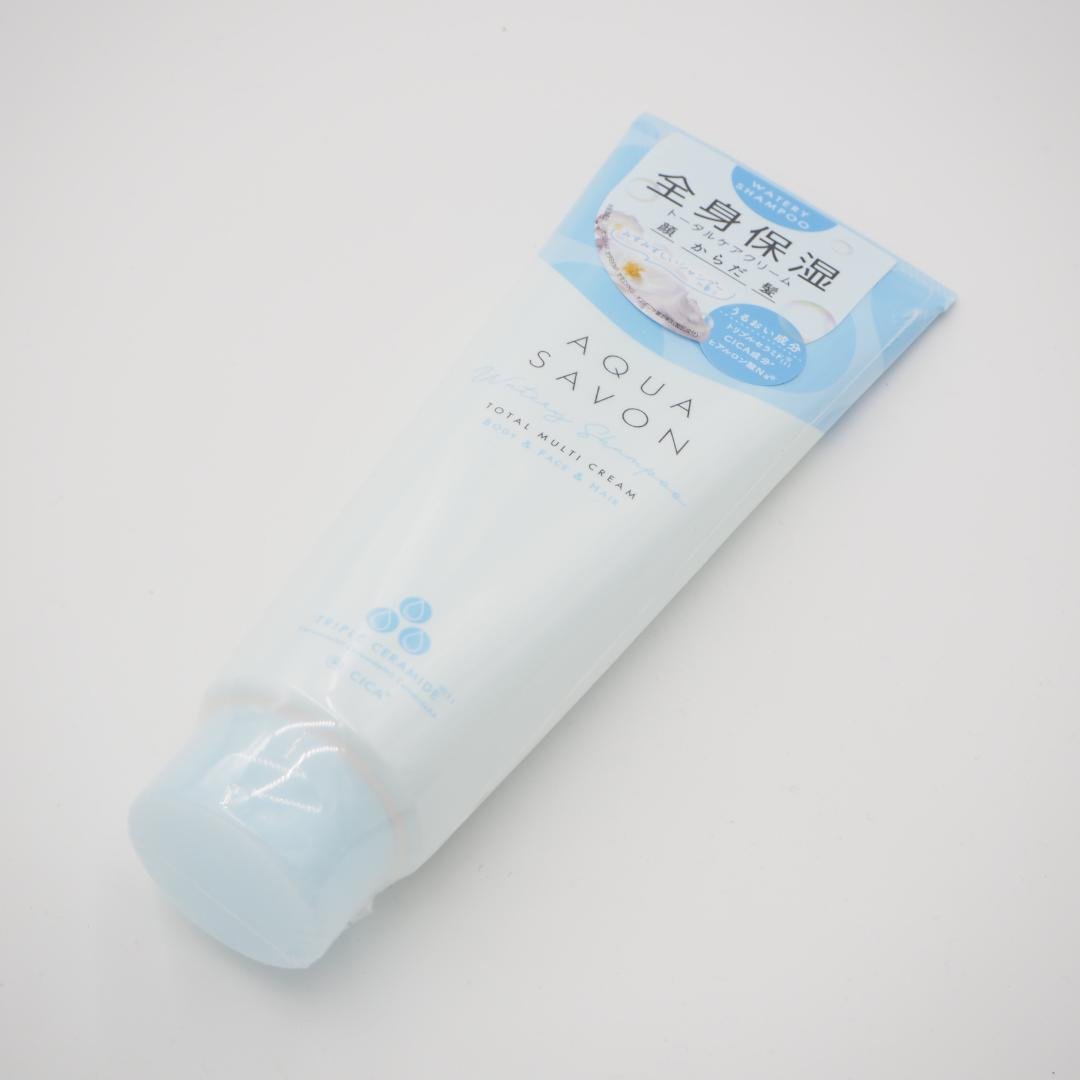 Aqua Savon Total Multi Cream Cica - 230g All-in-One Body, Face & Hair Moisturizer for Dry Skin - Perfect for Daily Hydration & Post-Shave Care