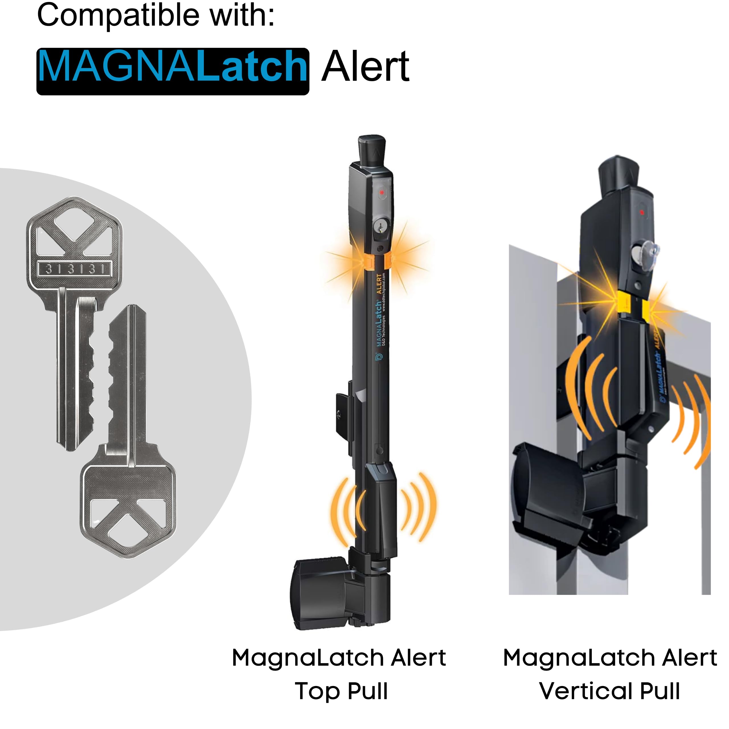 Magna Latch Series 3 Replacement Key 313131 for Magna-Latch & Lokklatch Pool Gate Locks - Forward Facing Keyhole (New Style) - Includes Robby's Cloud Key Float Keychain (1 Pack) - Perfect for Pool Safety, Backyard Security and Childproof Gate Access