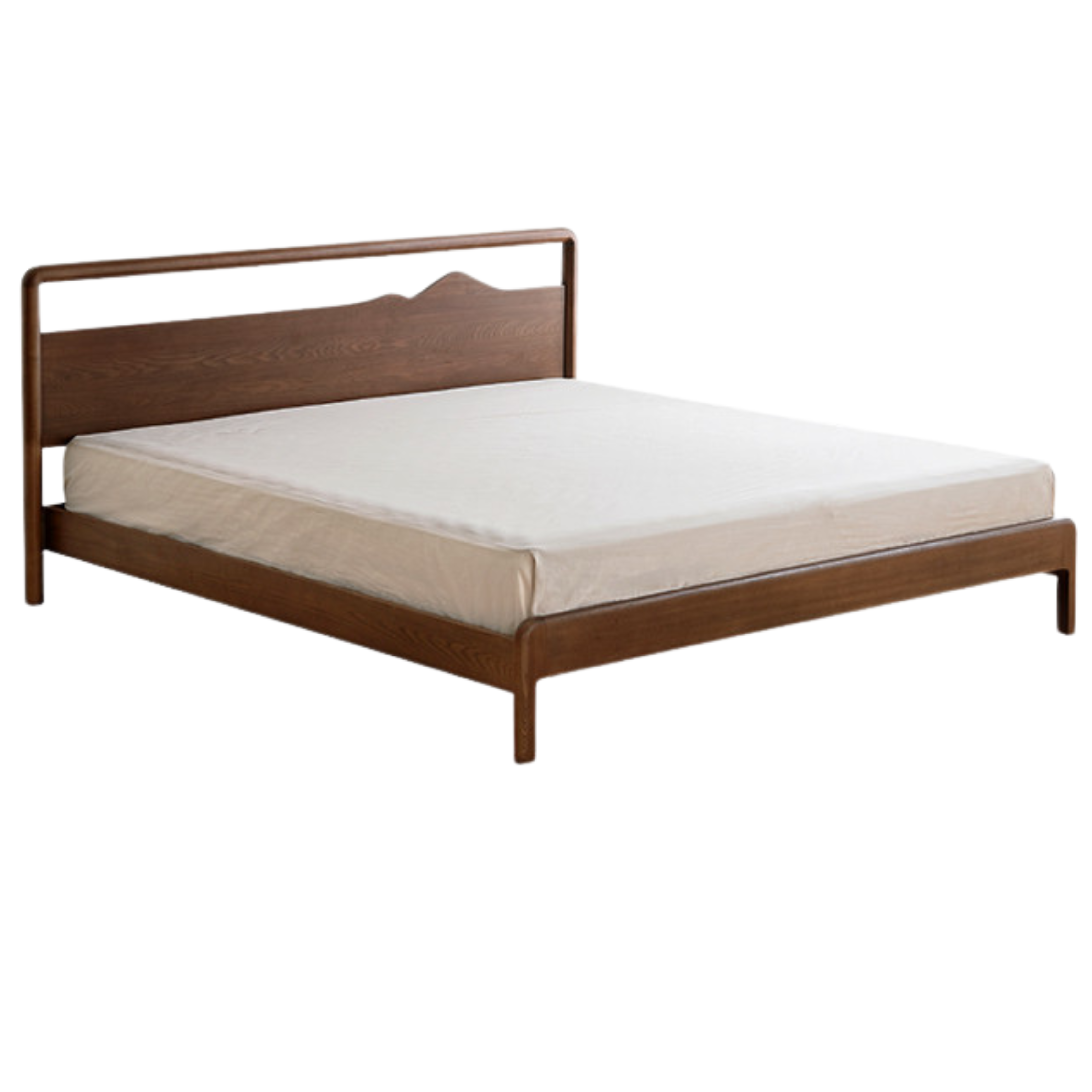 Ash walnut color bed Low-rise version suitable