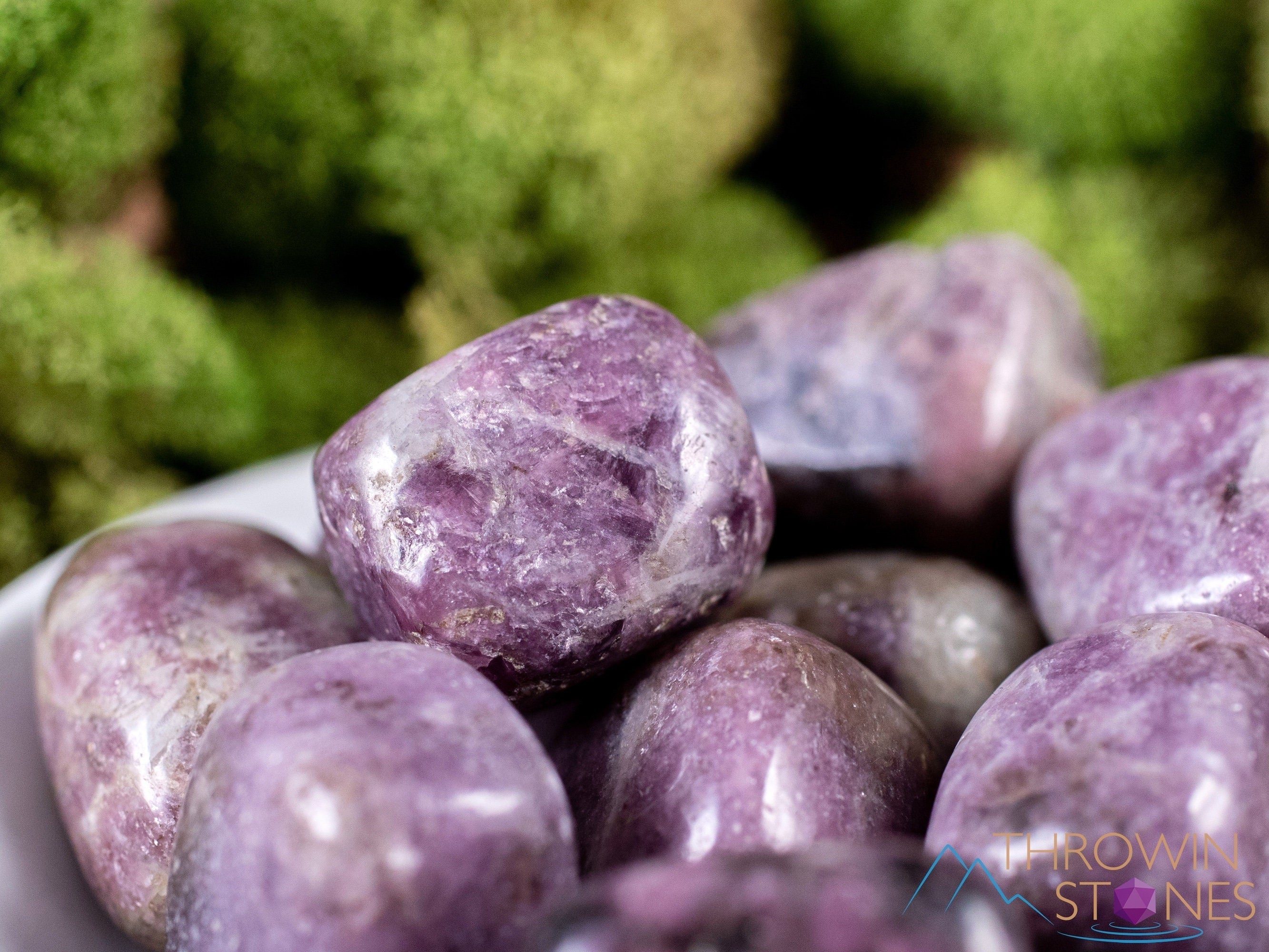 LEPIDOLITE Tumbled Stones - Natural Healing Crystals for Stress Relief & Emotional Balance | Self Care, Meditation & Chakra Balancing | Premium Tumbled Crystals (E0036)
