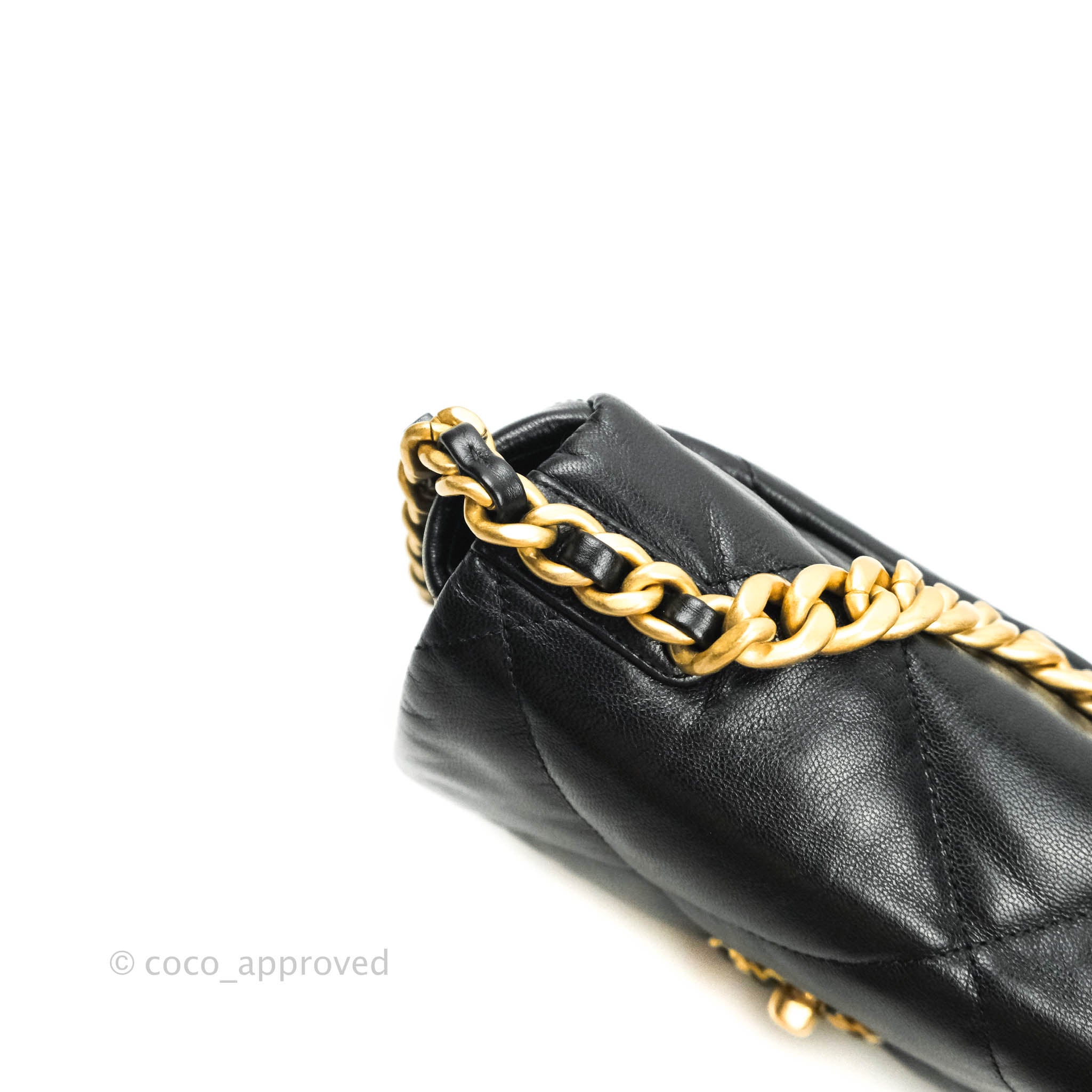 Chanel 19 Small Black Goatskin Mixed Hardware Flap Bag - Luxury Designer Handbag for Women | Perfect for Evening Events, Parties & Special Occasions