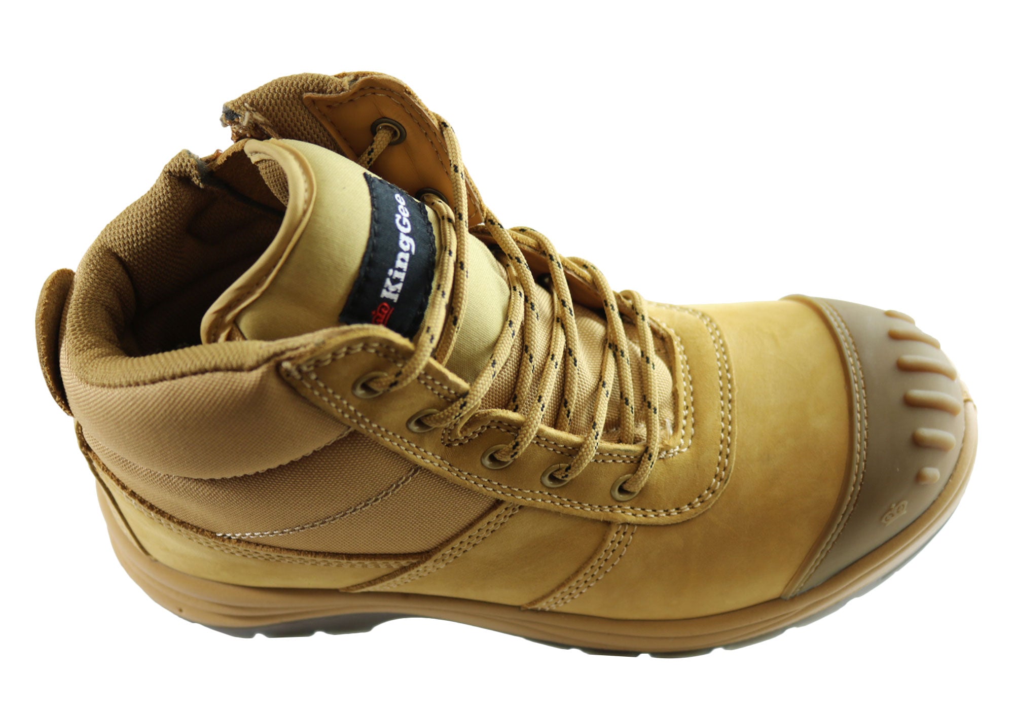 KingGee Men's Steel Toe Work Boots - Safety Boots for Construction, Industrial & Outdoor Work - Durable Tradie Boots with Steel Cap Toe Protection