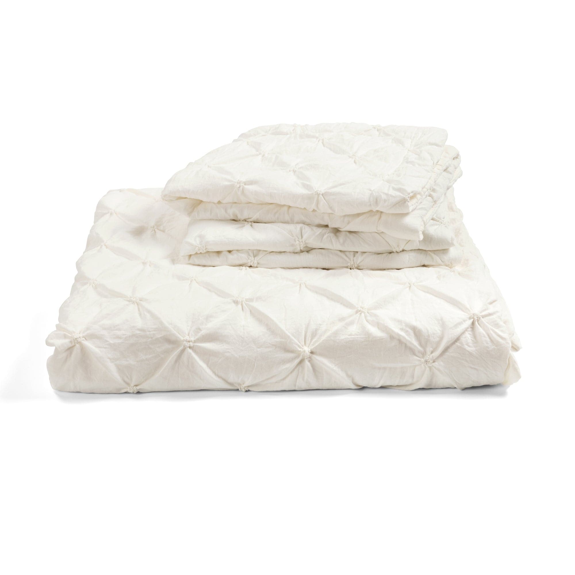 Ravello Pintuck 3-Piece Duvet Cover Set - Soft Luxury Bedding for Master & Guest Bedrooms - Perfect for Modern & Traditional Home Decor