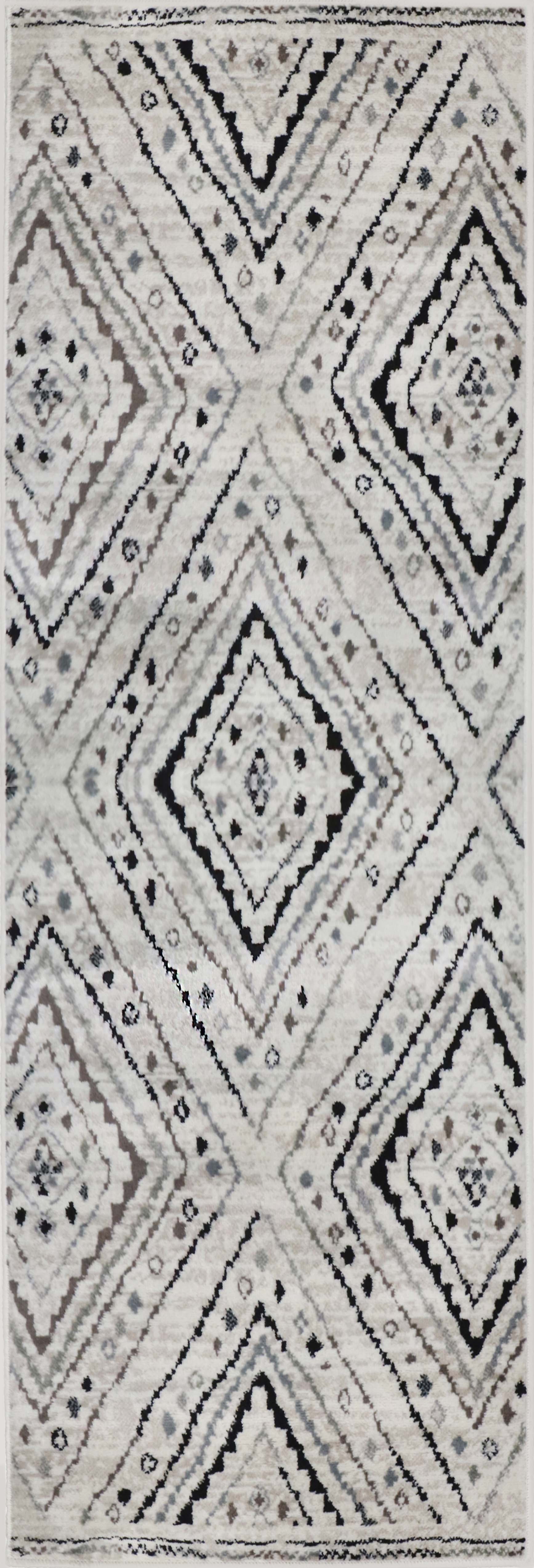 Ozark Modern Geometric Diamonds Slate Indoor Area Rug - Non-Slip Soft Living Room Carpet for Bedroom, Nursery & Home Decor
