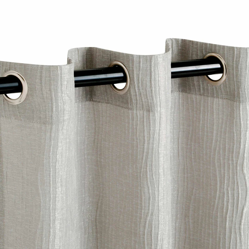 Elegant Metallic Cascade Jacquard Solid Textured Curtain Set for Living Room & Bedroom - Blackout Window Drapes with Luxury Finish