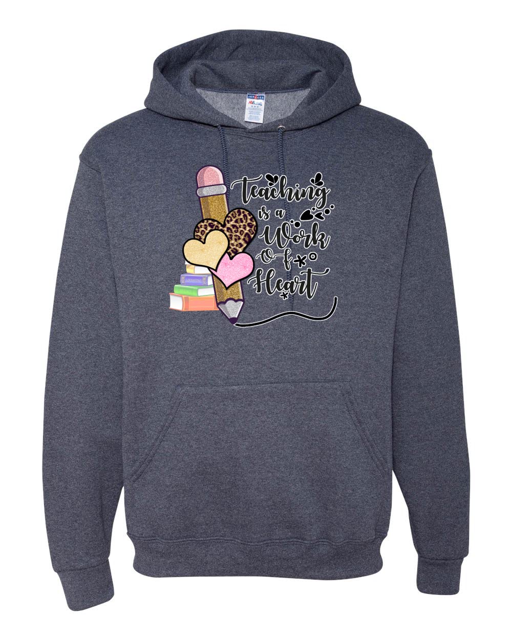 Wild Bobby Teaching is a Work of Heart Pop Culture Graphic Hoodie - Unisex Sweatshirt for Teachers & Educators - Perfect for School, Gifts & Casual Wear