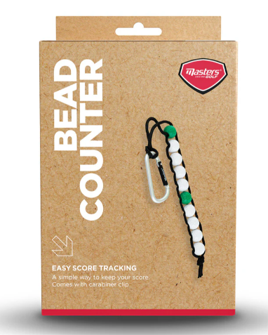 Masters Golf Bead Stroke Counter - Golf Score Keeper with Adjustable Beads - Perfect for Golf Training, Practice & Tournament Play
