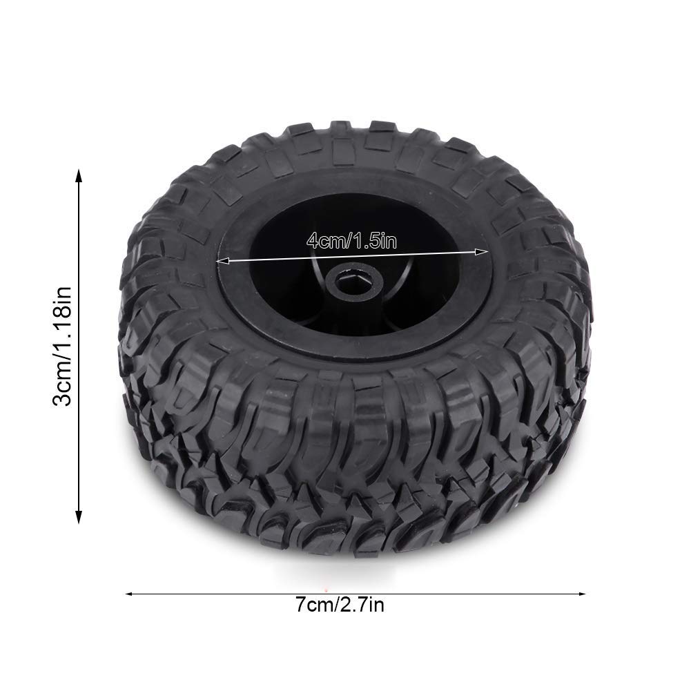 1:16 RC Crawler Tires Rubber - Heavy Duty Off-Road Tires for RC Cars - Durable RC Accessories for Rock Crawling & Trail Adventures