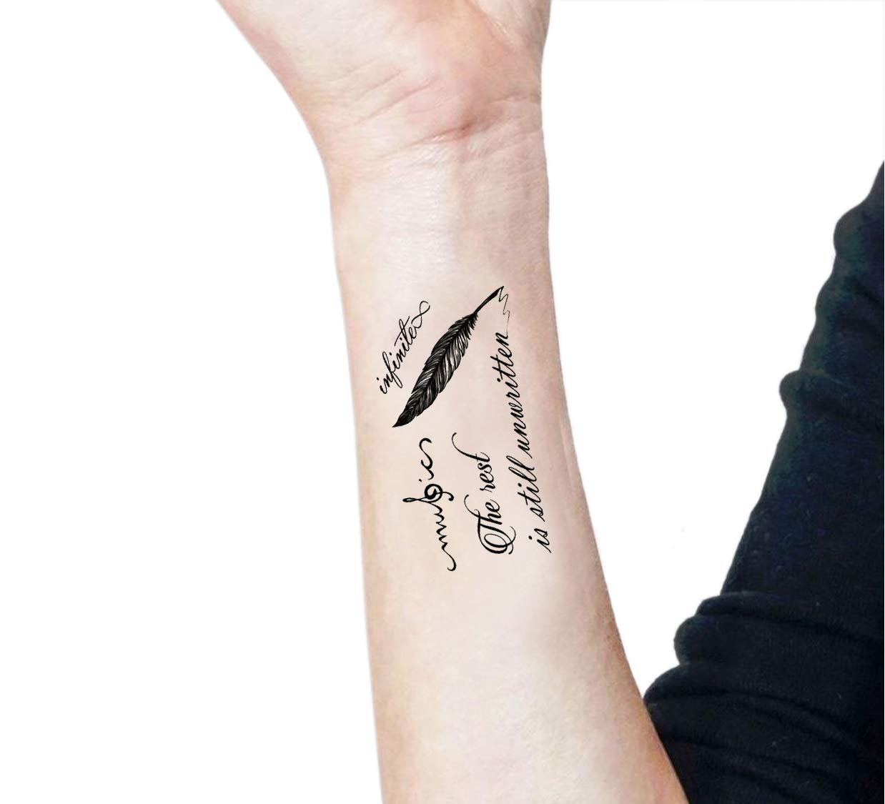 Waterproof Temporary Tattoo Stickers for Men & Women - 3D Realistic Flowers, Butterflies, Stars, Angels, Wolves & Armband Designs (60mm x 105mm) | Perfect for Parties, Halloween Costumes & Body Art