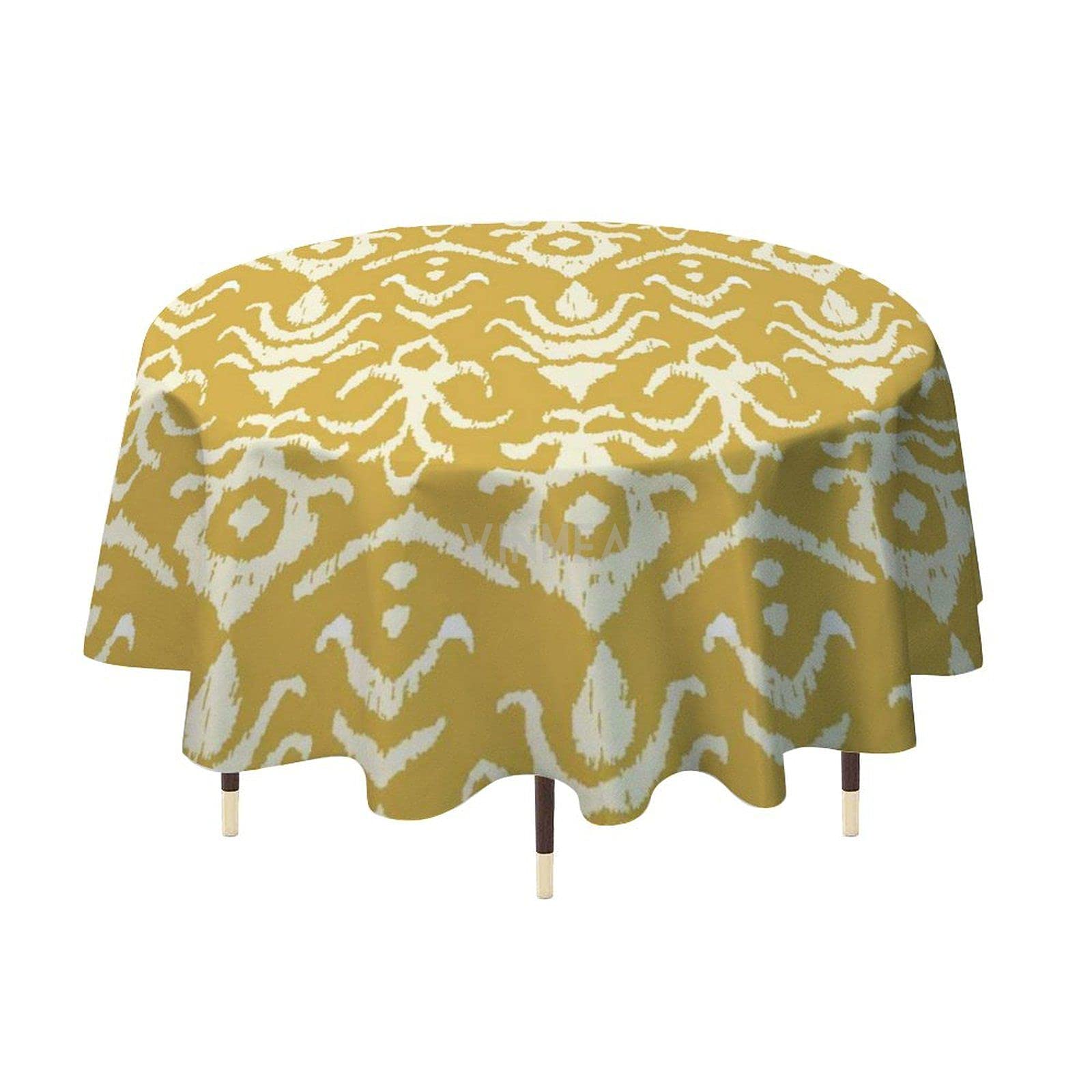 Ikat Damask Round Tablecloth 36