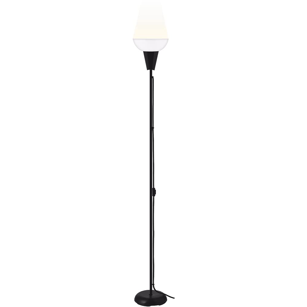 HSD 180CM Tall Industrial Floor Lamp - Modern Black & White Standing Uplighter for Living Room & Bedroom, Smart Plug Compatible Reading Light - Perfect for Cozy Evenings, Home Office Lighting & Nighttime Reading