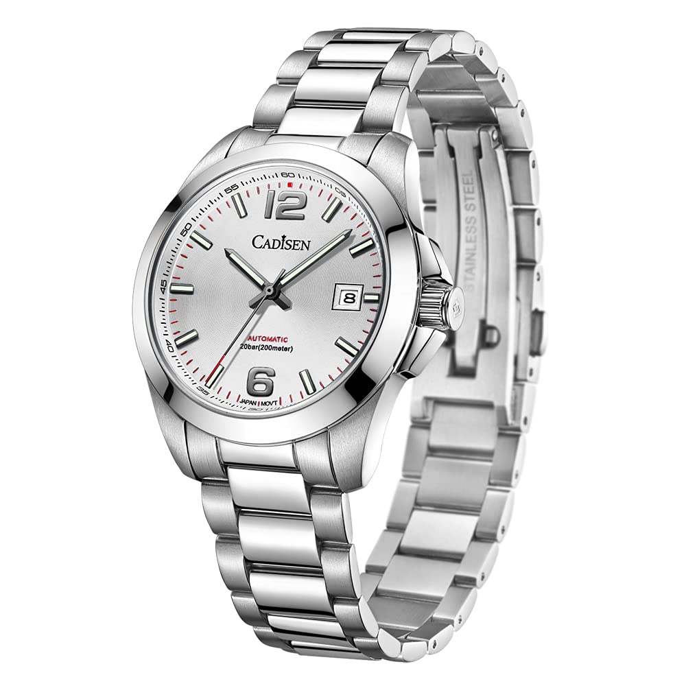 CADISEN Men's Automatic Mechanical Watch - Stainless Steel Waterproof Business Wristwatch for Formal & Casual Wear | Perfect for Office, Dating & Special Occasions