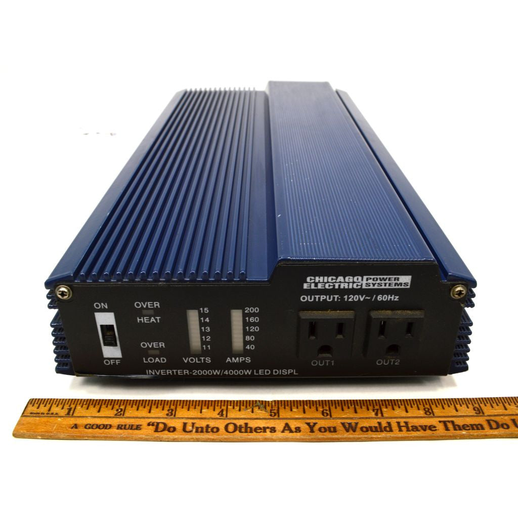 Chicago Electric 2000/4000 Watt Power Inverter Model 95596 - Used Like New | Perfect for RVs, Camping & Emergency Power Backup