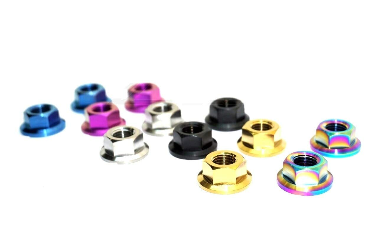 M10-1.25 Metric Flare Nuts, Titanium Grade-5 Hardware - Silver (Sold Individually) - Perfect for Automotive, Plumbing, and Industrial Applications