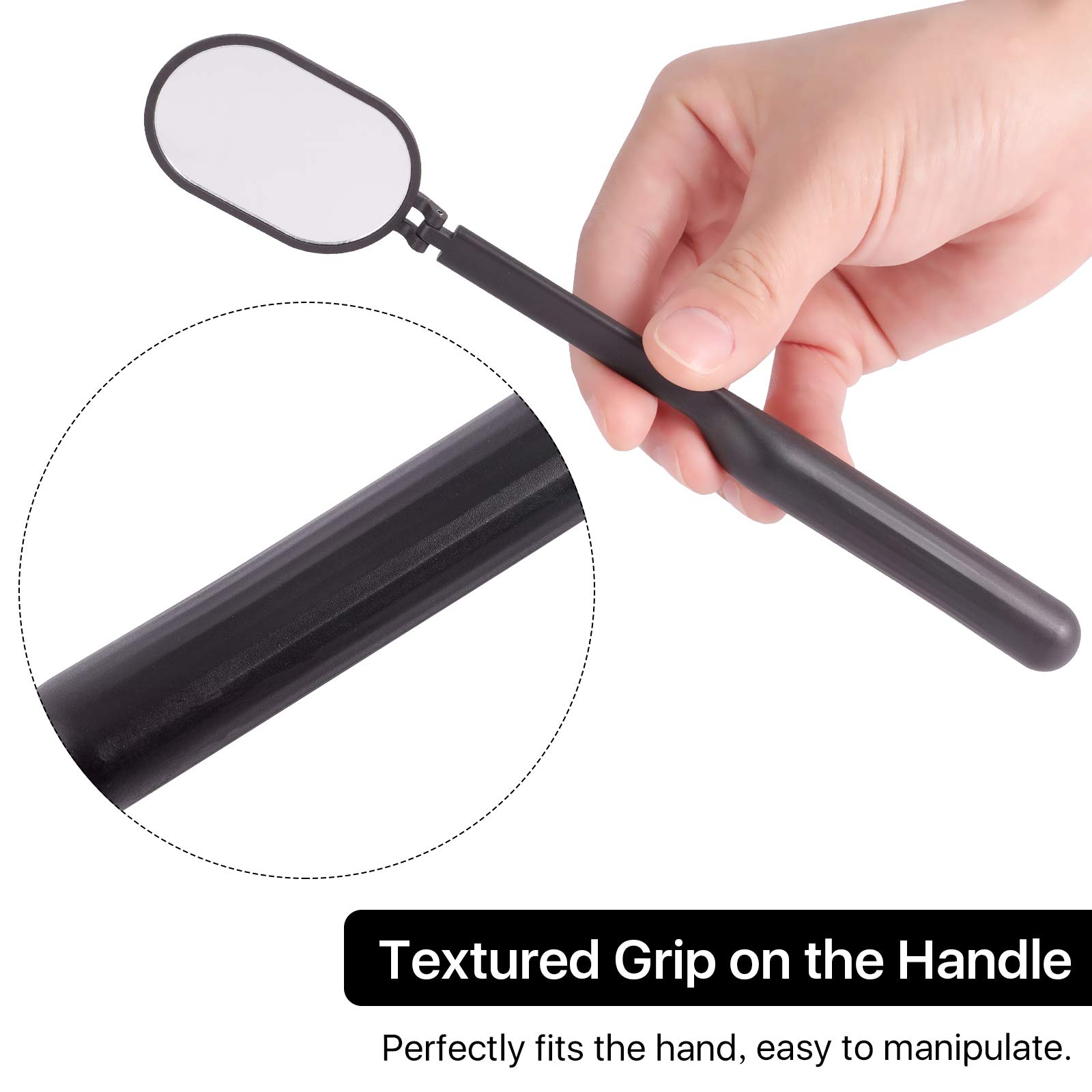 Professional Large Lash Mirror for Eyelash Extensions - 270° Rotating Lightweight Makeup Mirror with Matte Black Finish | Perfect for Lash Technicians, Salon Professionals & Home Beauty Stations