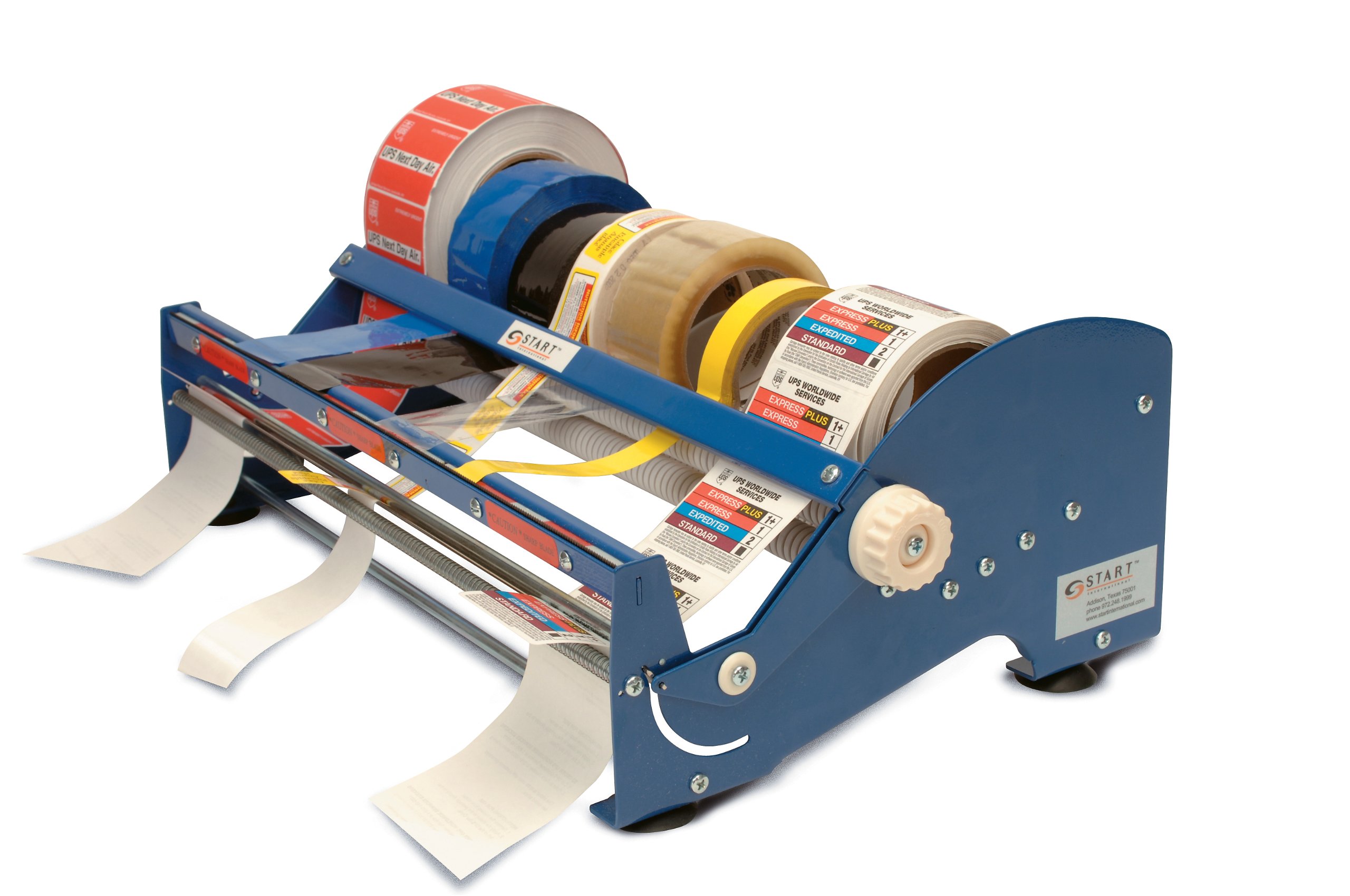 START International SL9518 Multi Roll Label and Tape Dispenser - Heavy Duty Desktop Organizer for Shipping, Packaging & Office Use
